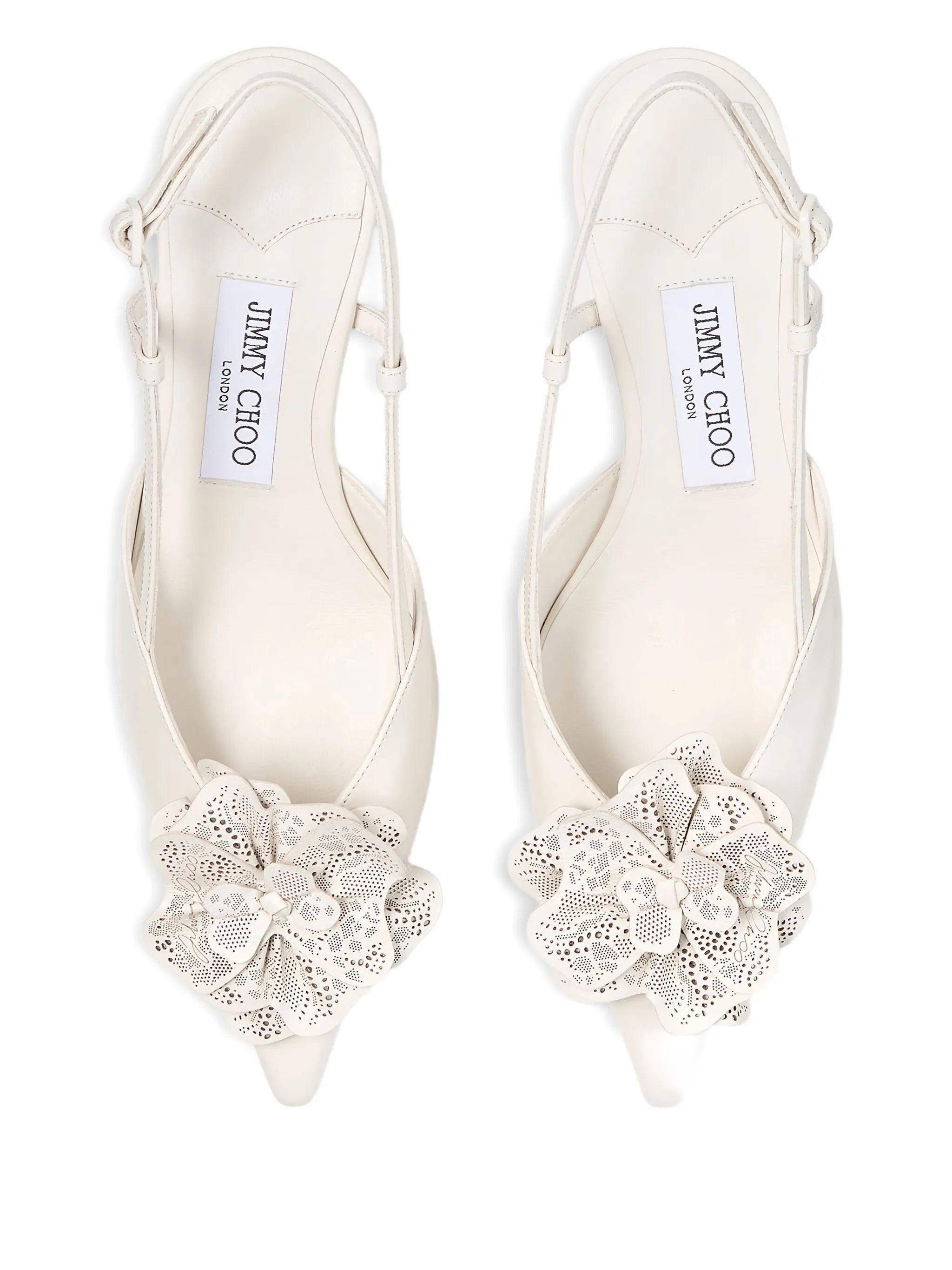 50mm Mimmi flower sling back pumps