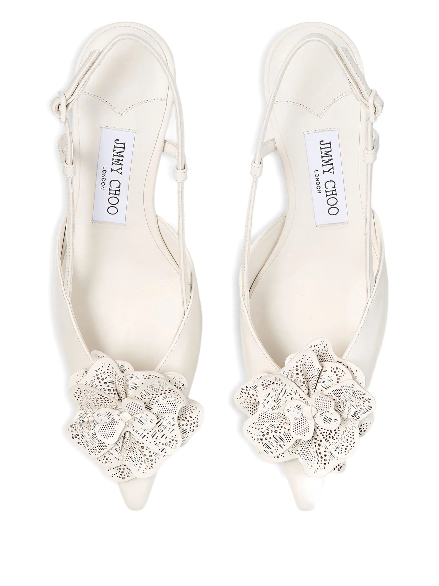 50mm Mimmi flower sling back pumps