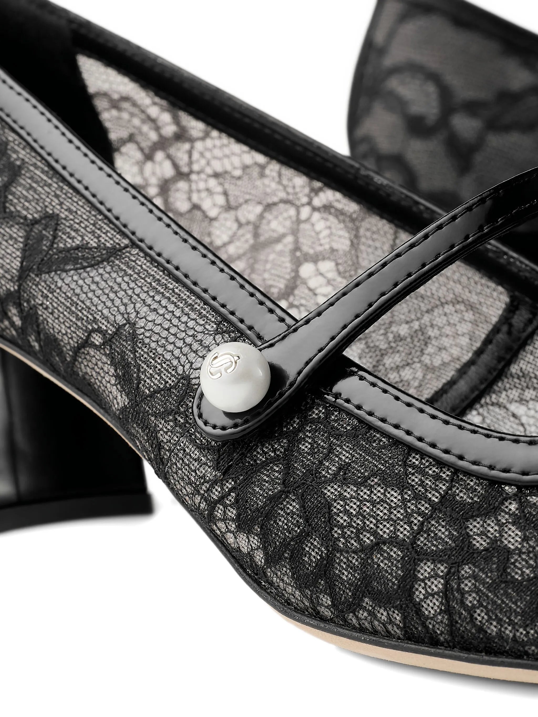 45mm Elisa lace-embellishment pumps