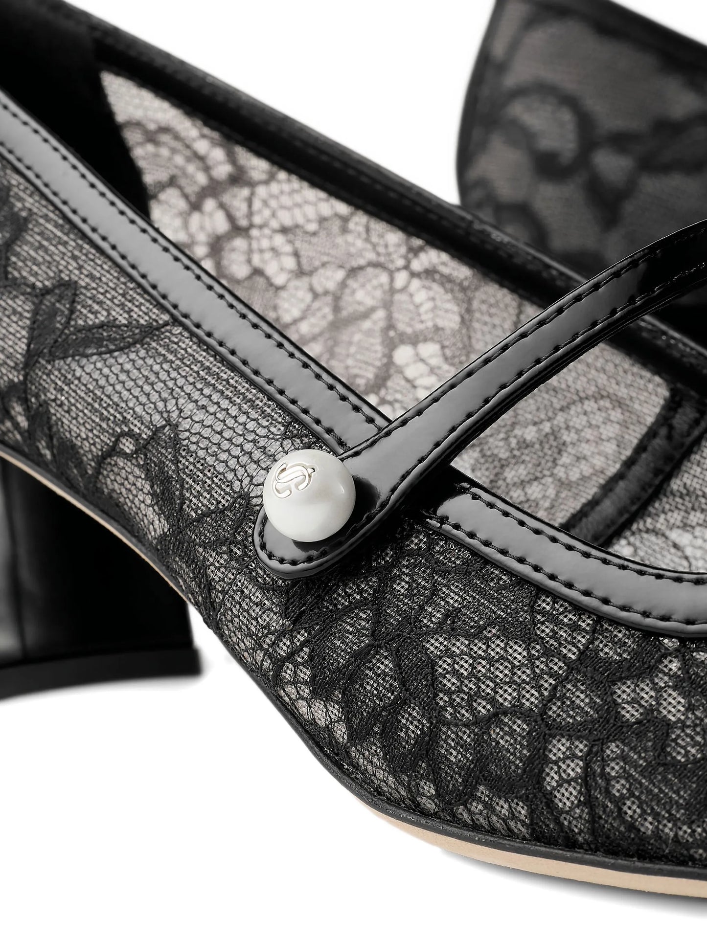 Elisa lace-embellishment pumps