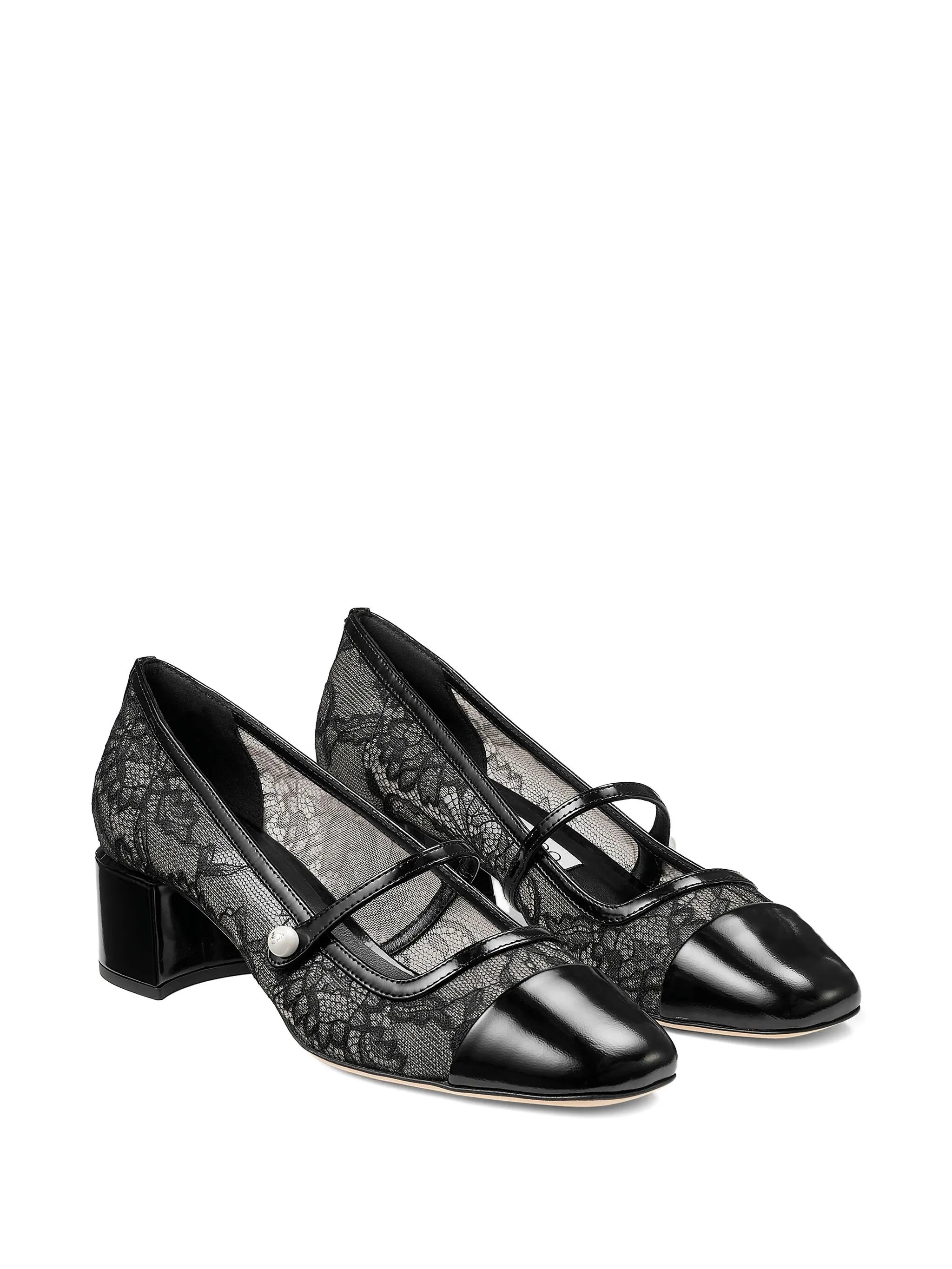 Elisa lace-embellishment pumps