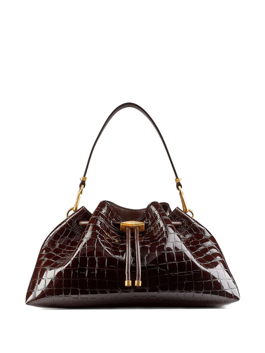 medium Cinch crocodile-effect shoulder bag