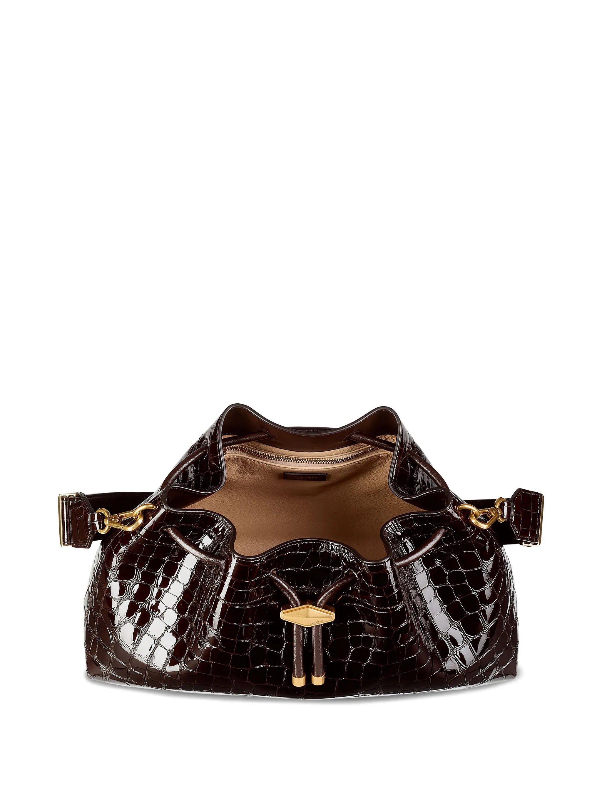 medium Cinch crocodile-effect shoulder bag
