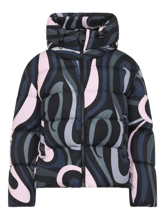 Iride-print puffer jacket