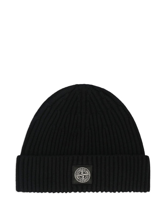 logo-patch beanie hat