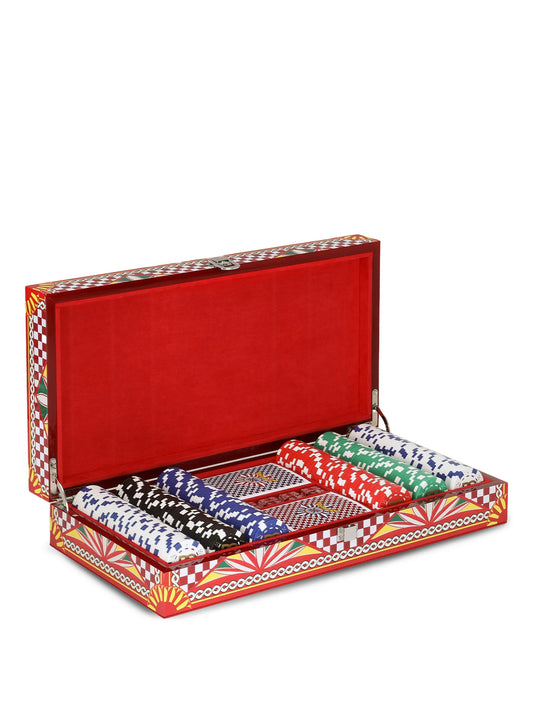 decorated poker set (39.7 cm x 20cm)