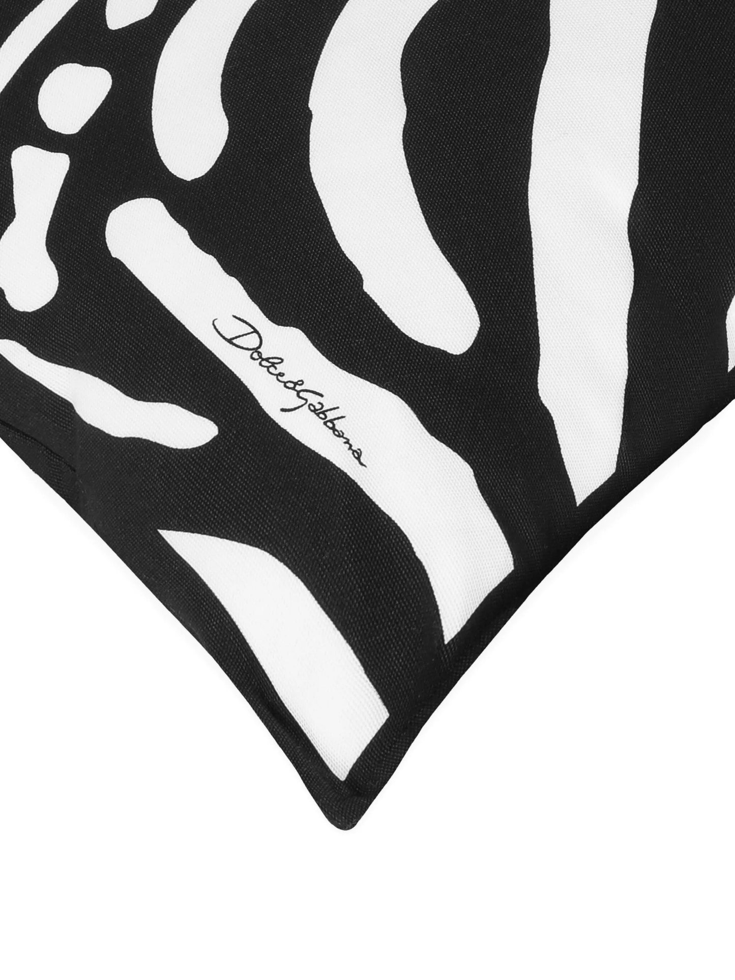medium zebra-print canvas cushion (50cm x 50cm)