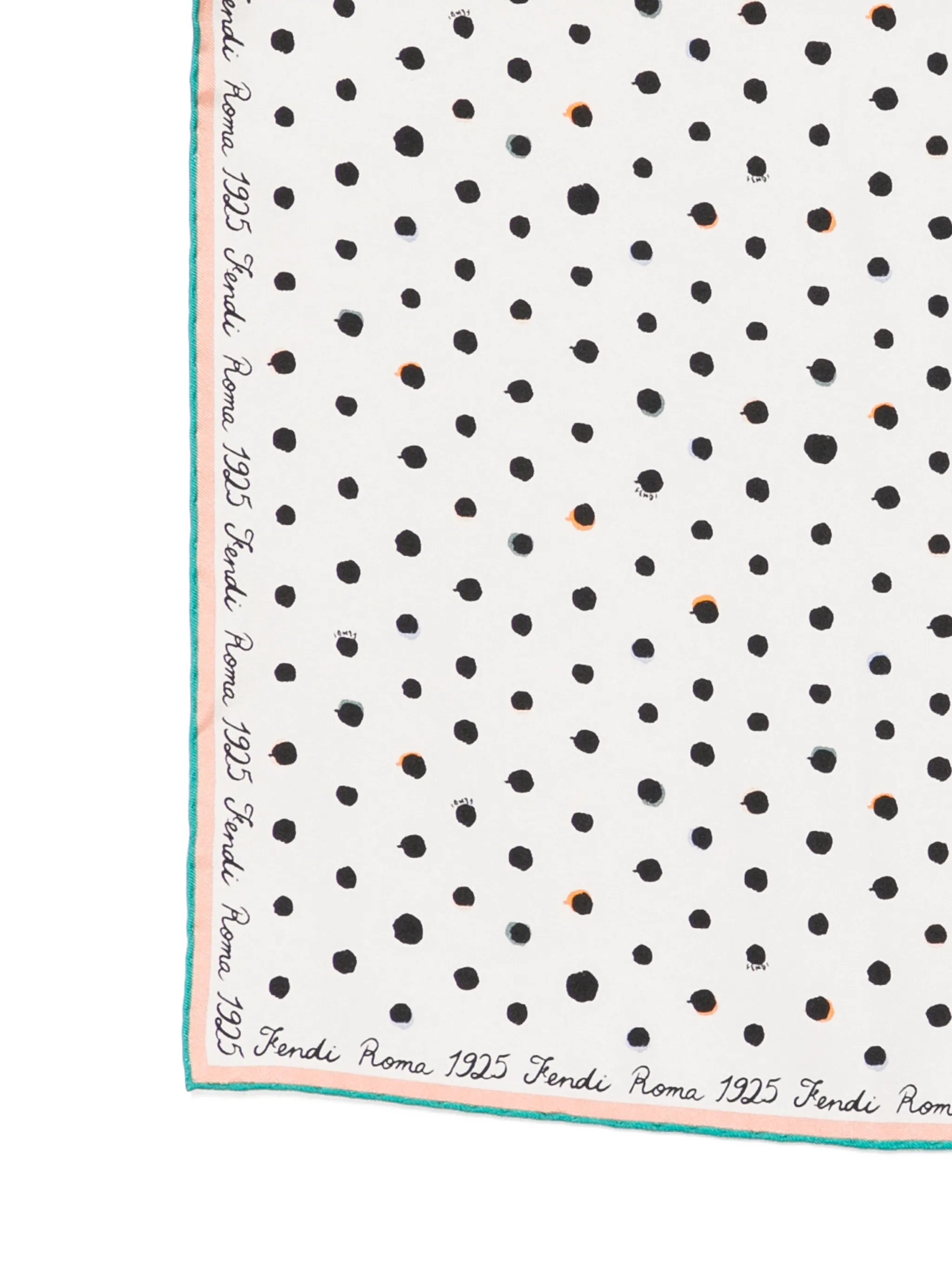 Falena Dots printed silk scarf