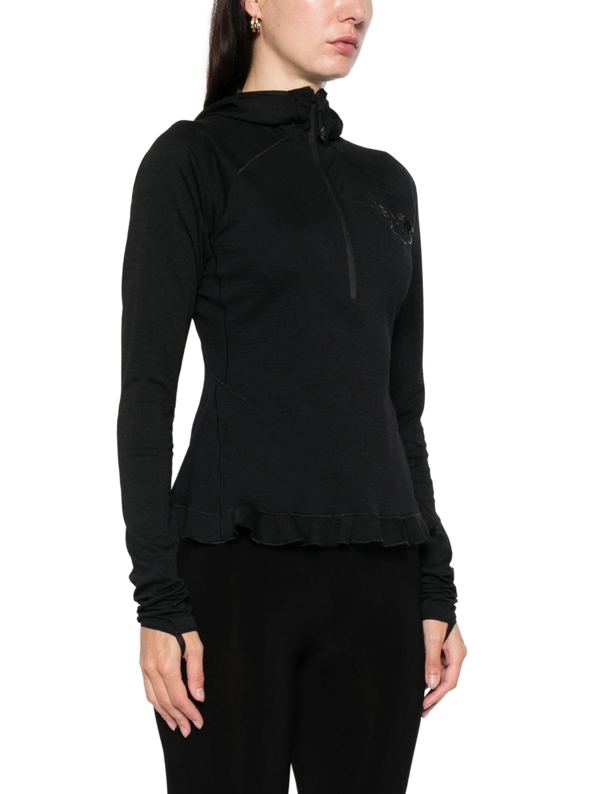 x The North Face ruffled hoodie