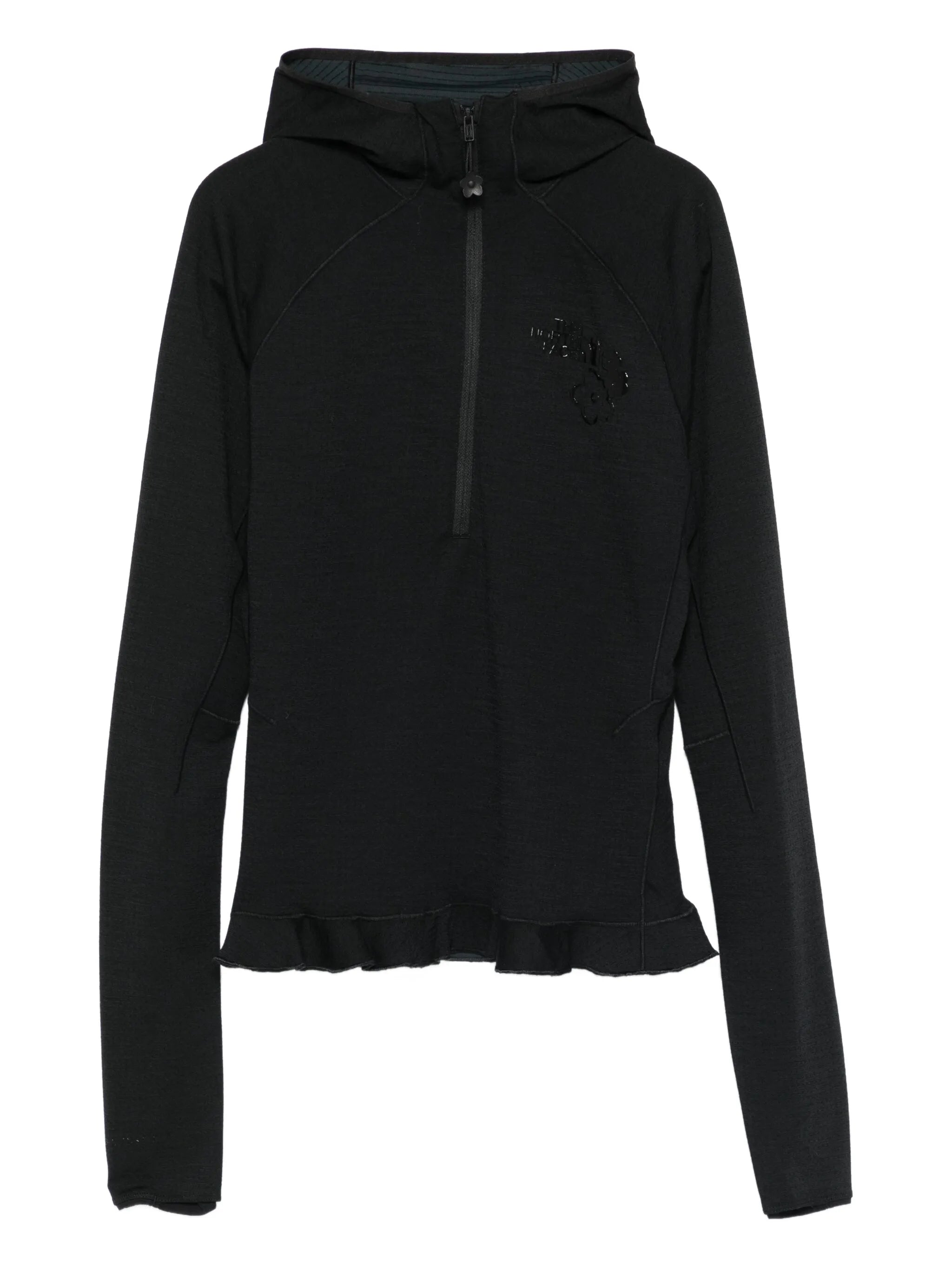 x The North Face ruffled hoodie
