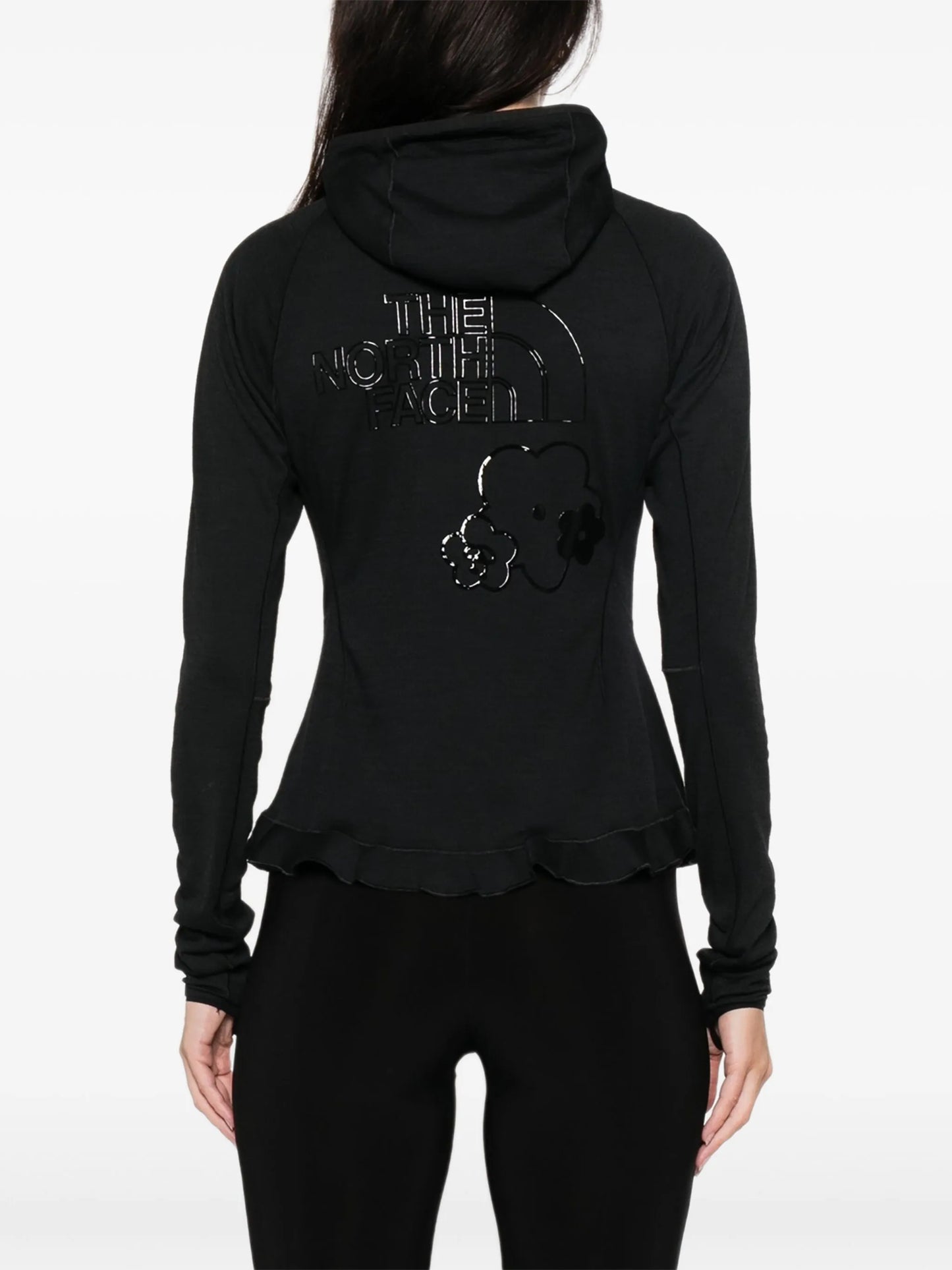 x The North Face ruffled hoodie
