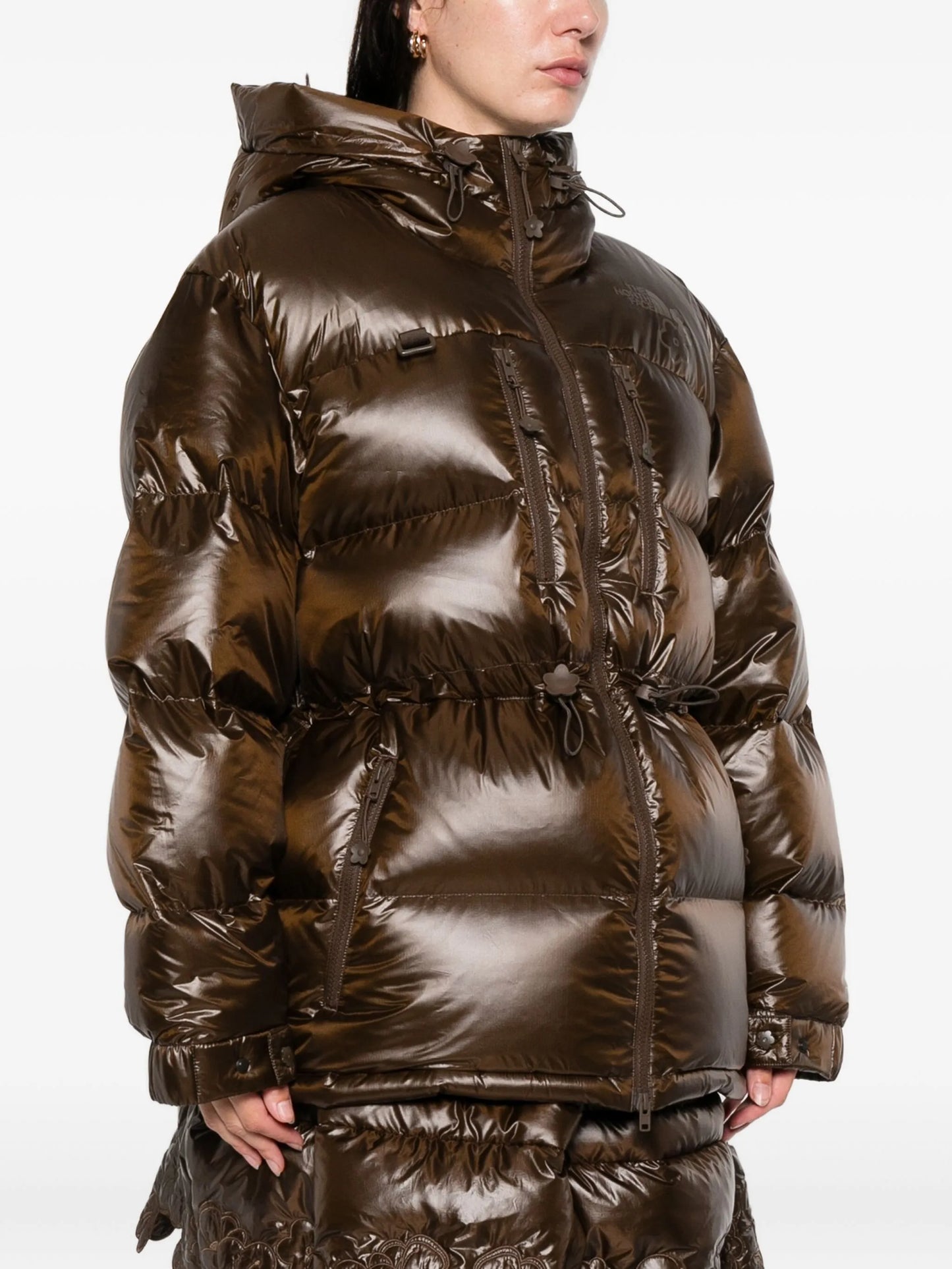 x The North Face zip padded coat