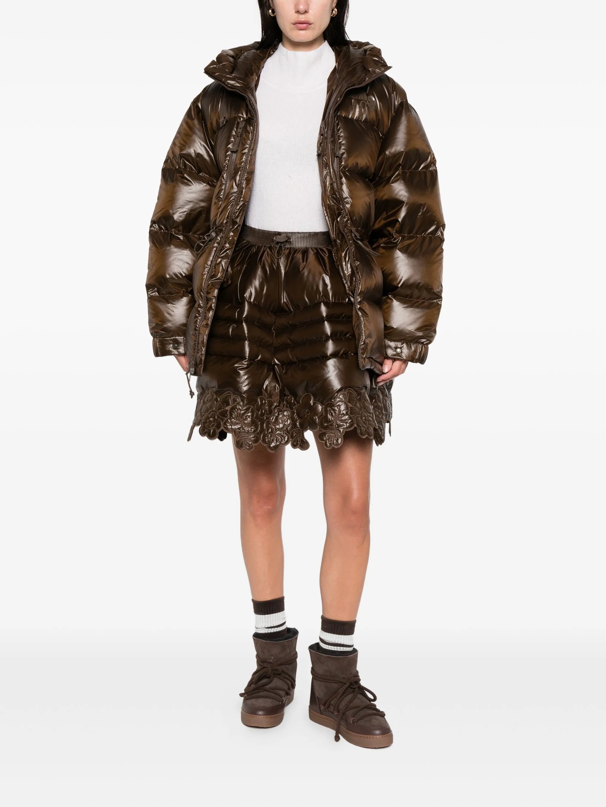 x The North Face zip padded coat