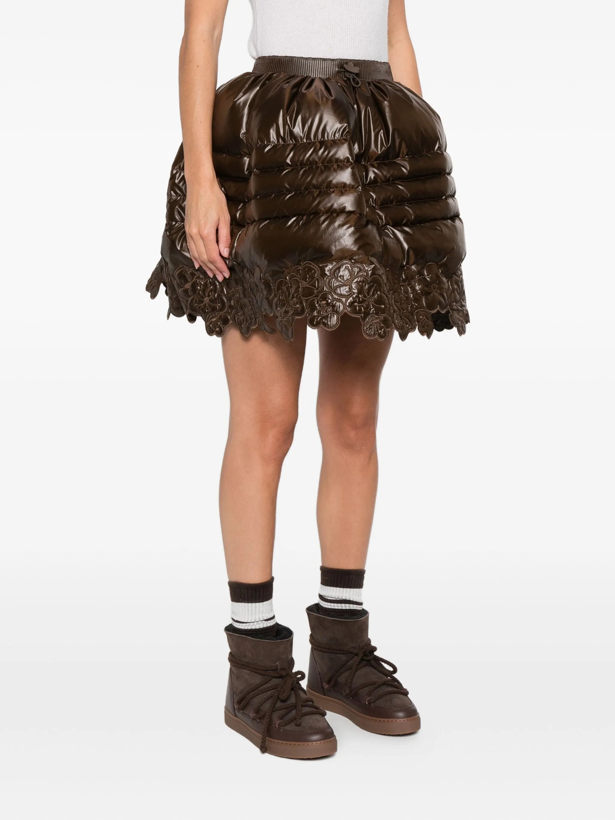 x The North Face quilted mini skirt