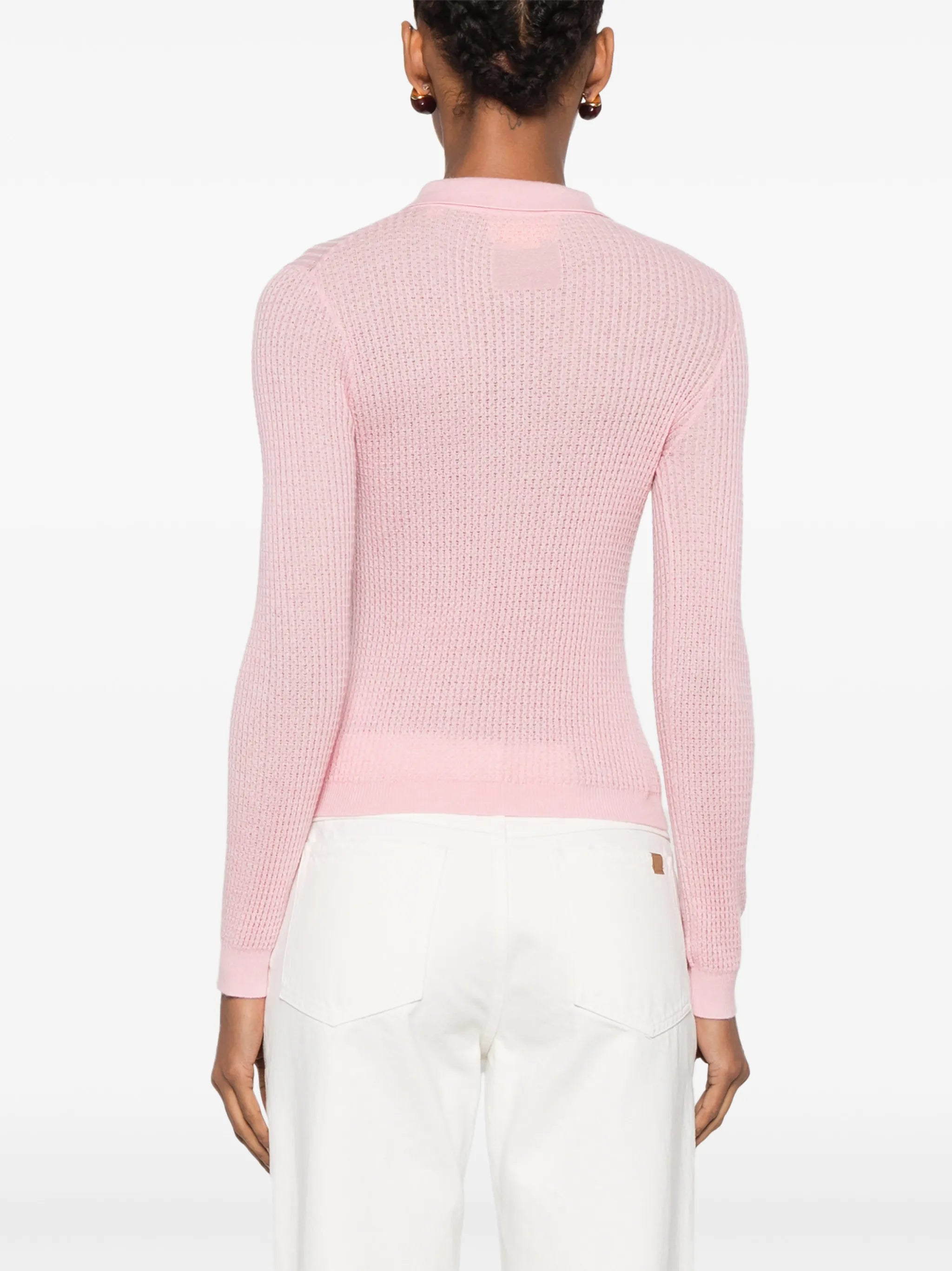 long-sleeve polo top