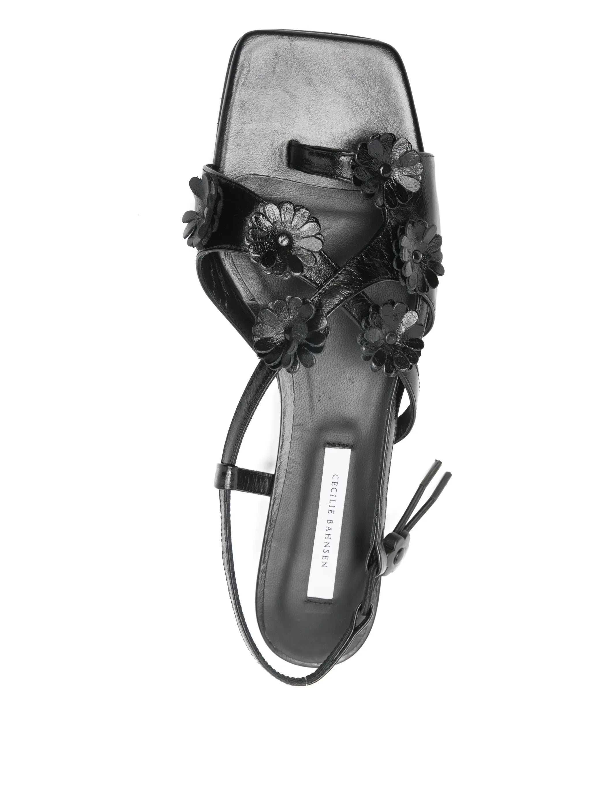 flower leather sandals