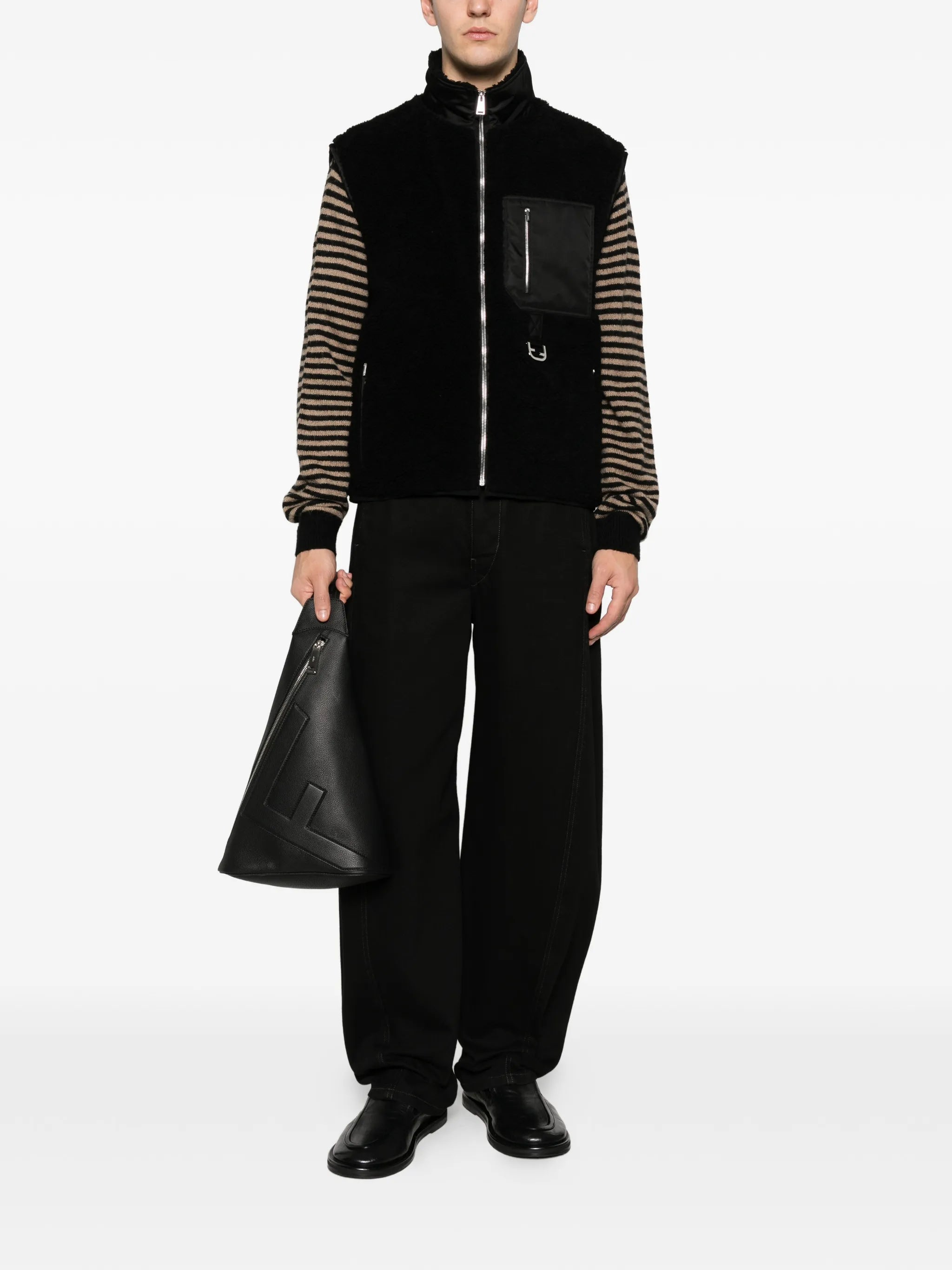 zip-up chest-pocket gilet