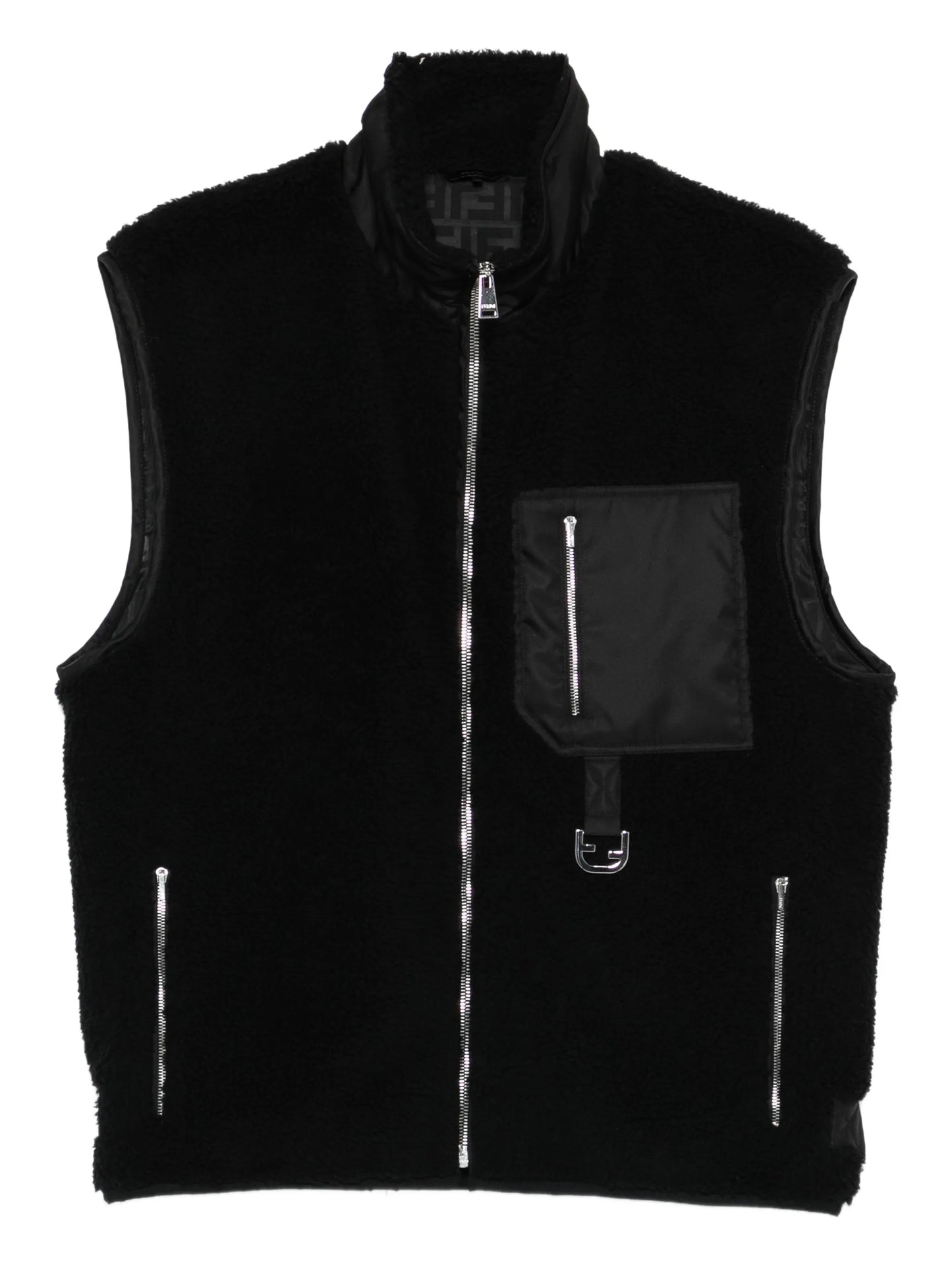 zip-up chest-pocket gilet