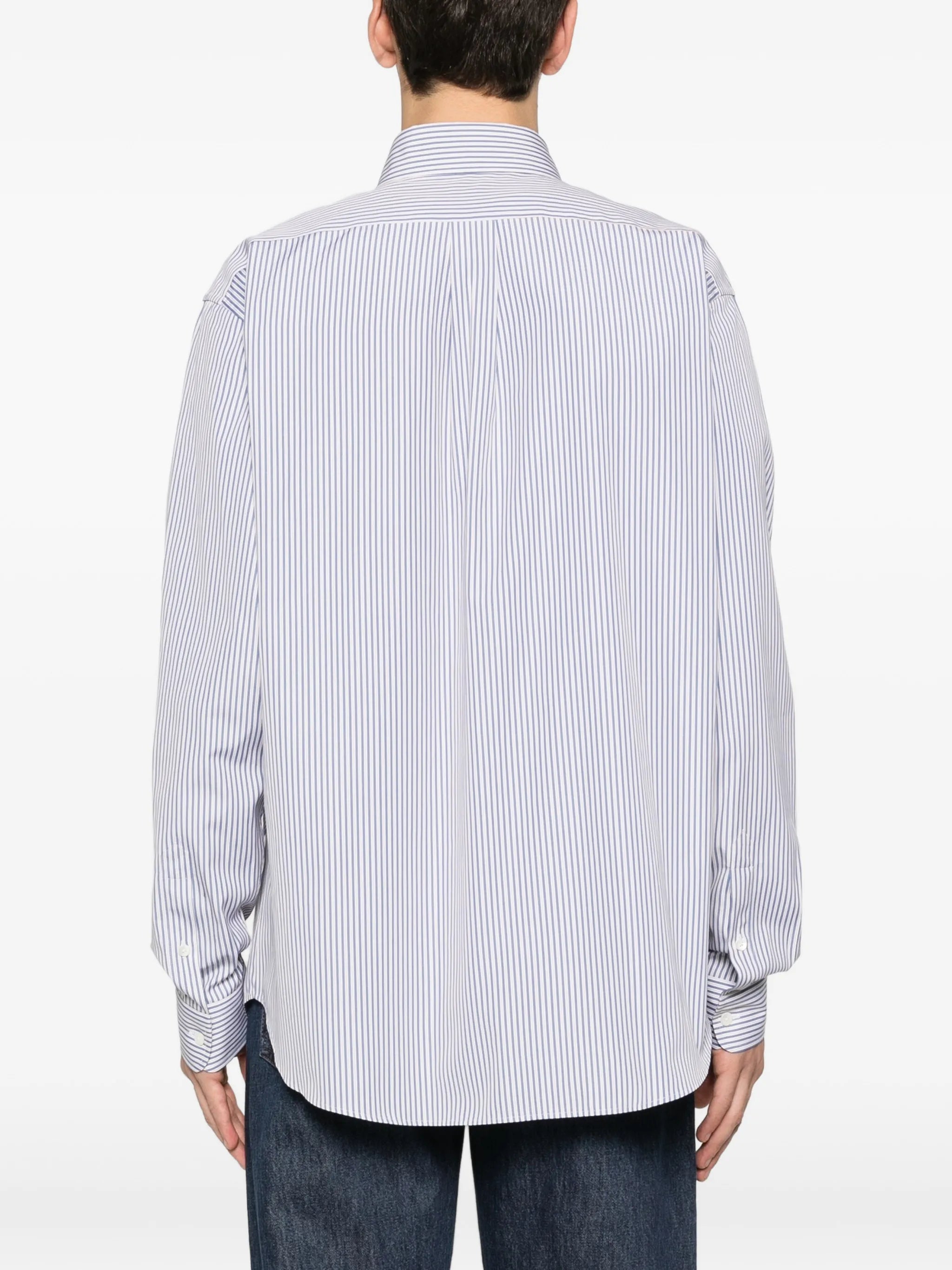 striped long-sleeved shirt