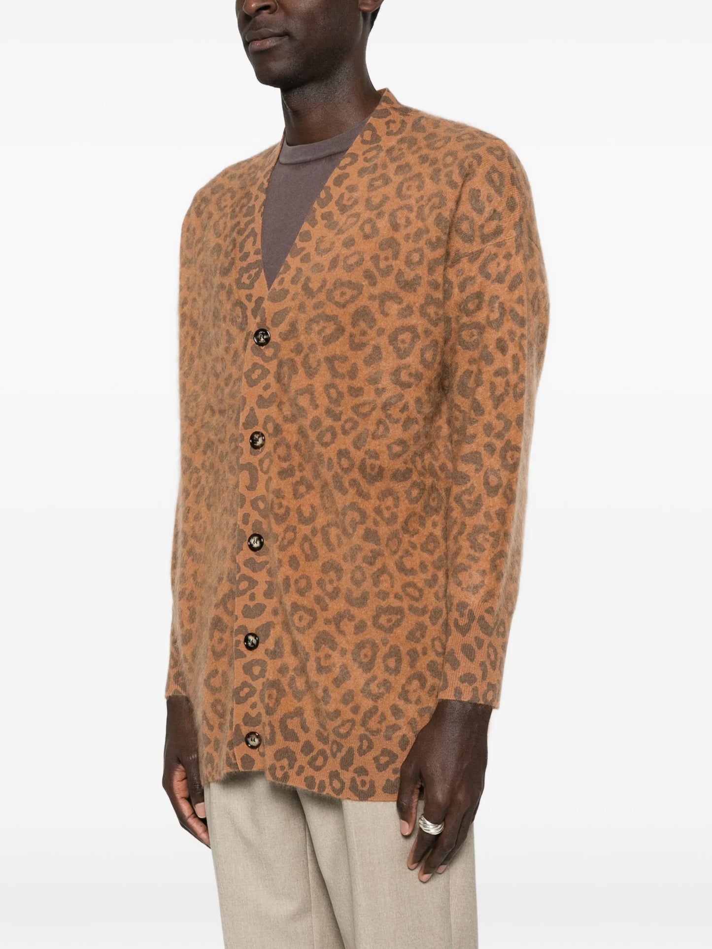 Mr Dubois leopard-print cardigan