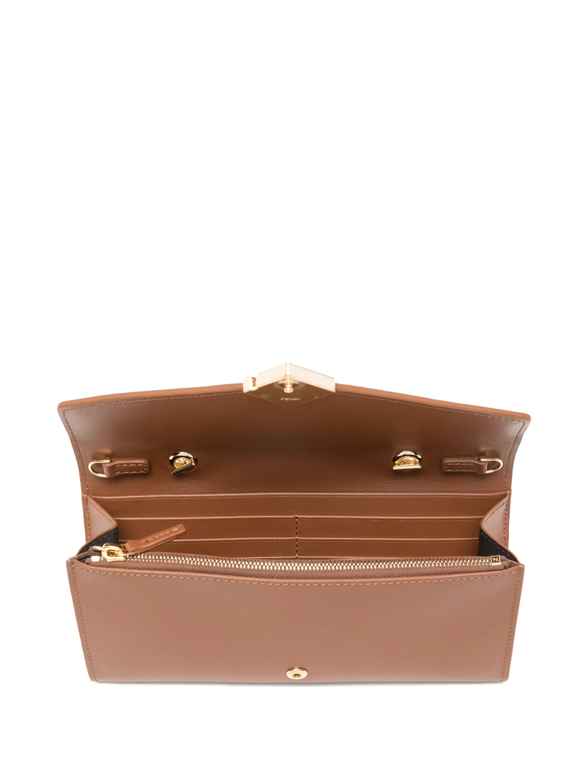 FF-logo chain-strap leather mini bag