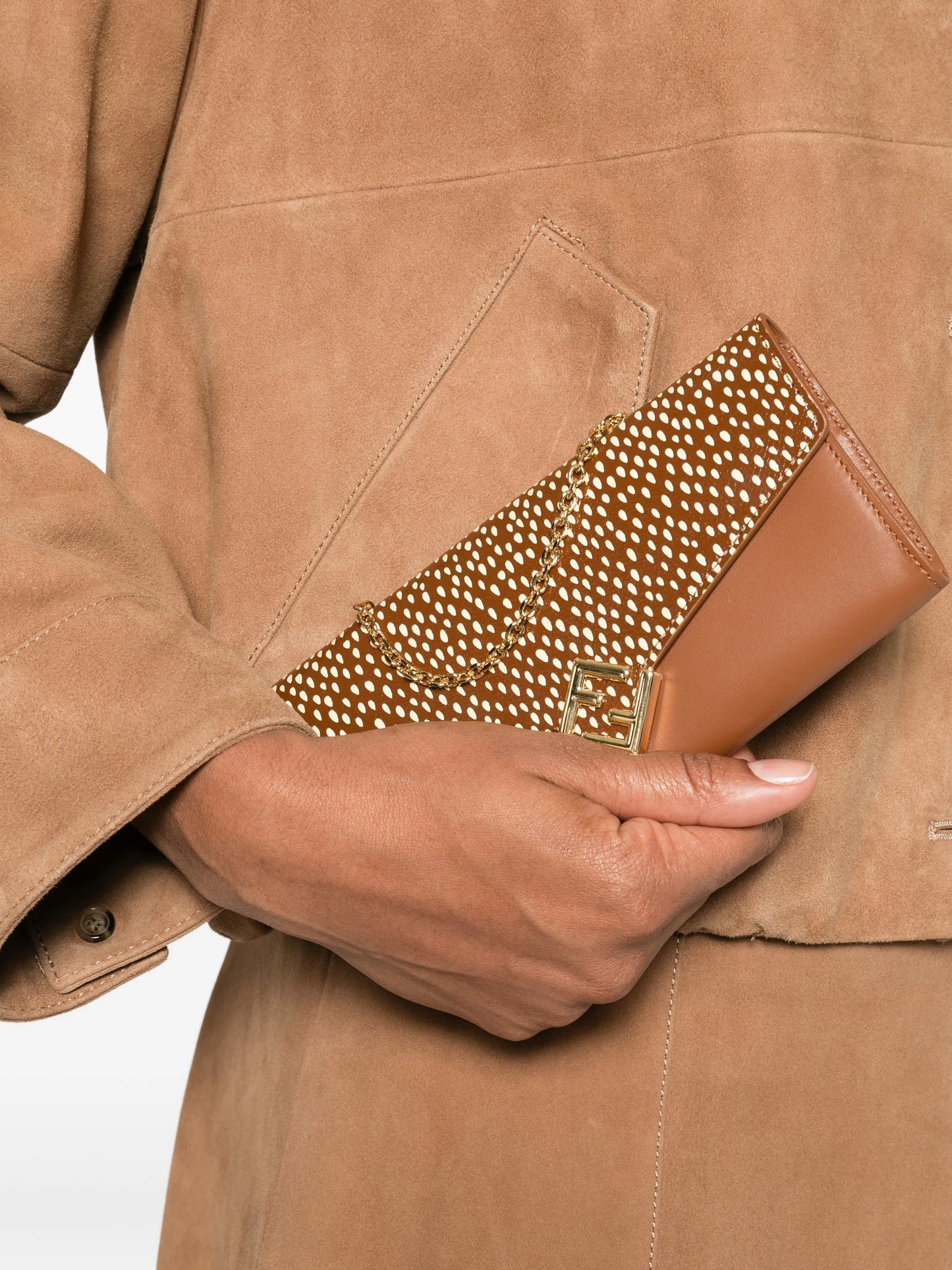 FF Diamonds chain-strap leather mini bag