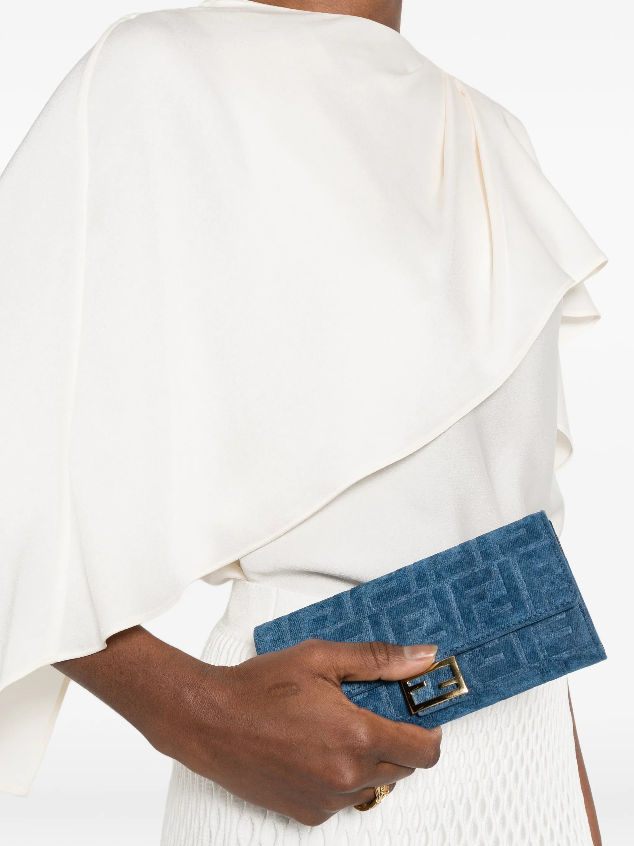 FF-pattern clutch bag