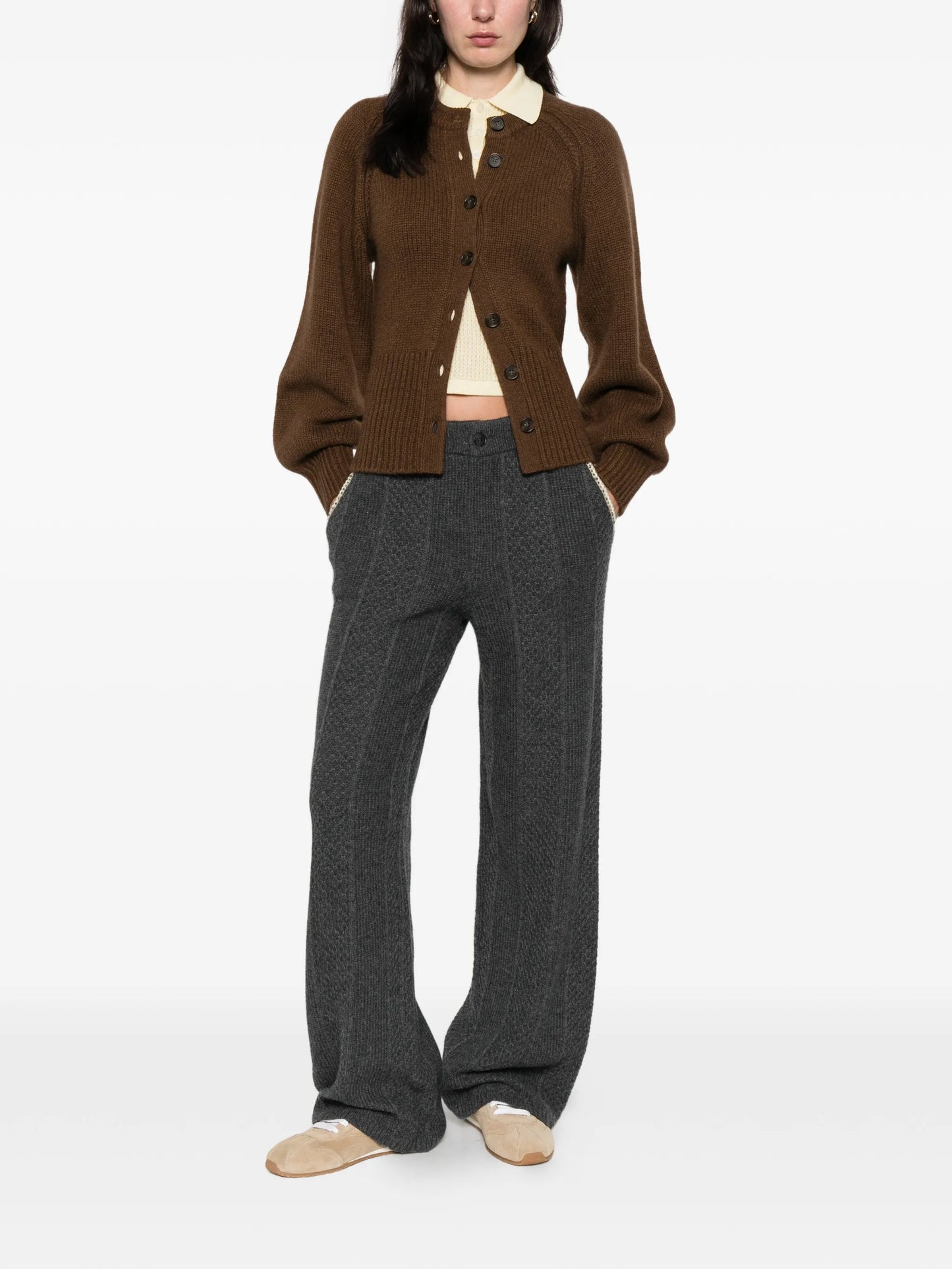 buttoned knit cardigan