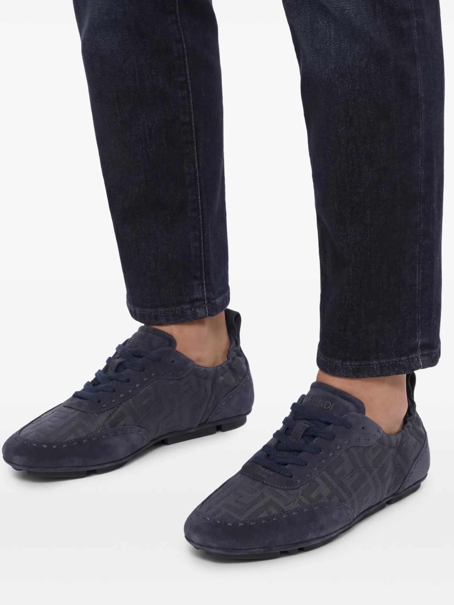 logo-pattern low-top sneakers