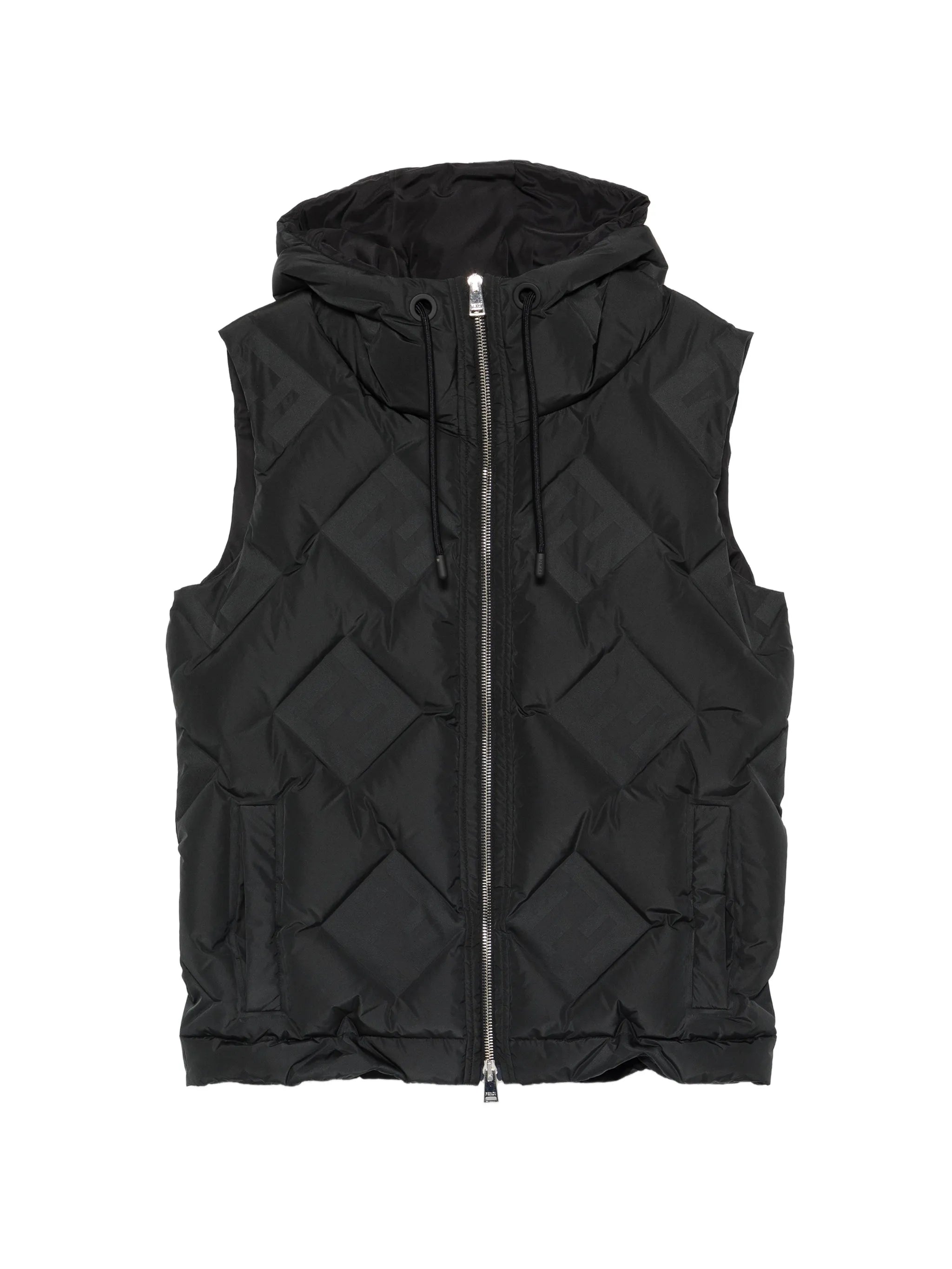 FF-jacquard hooded gilet