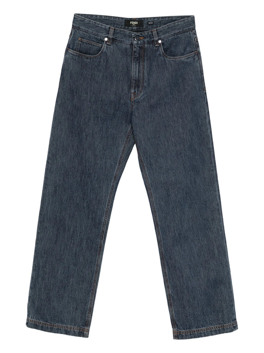 padded straight bootcut jeans