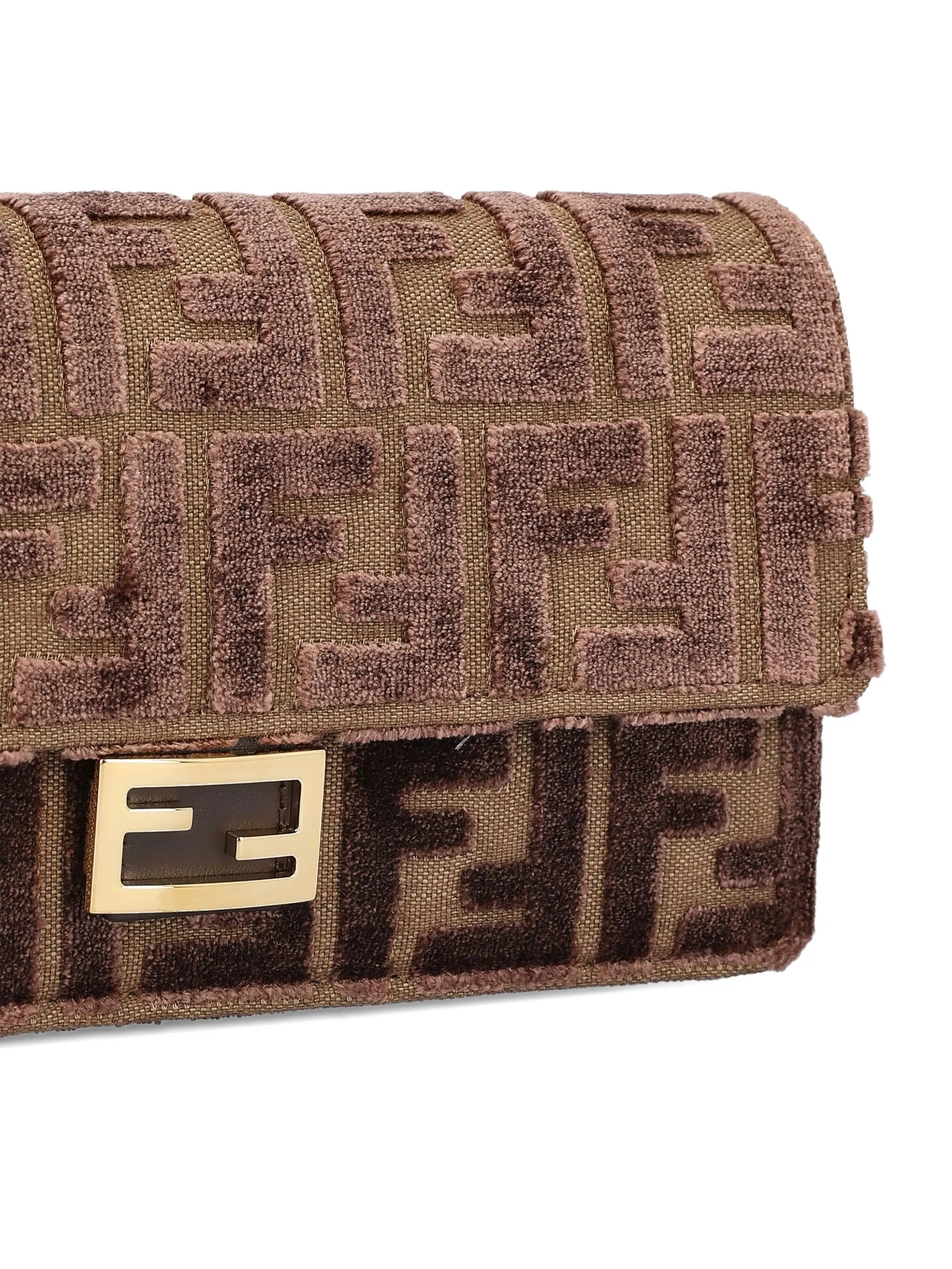 jacquard-pattern buckle shoulder bag