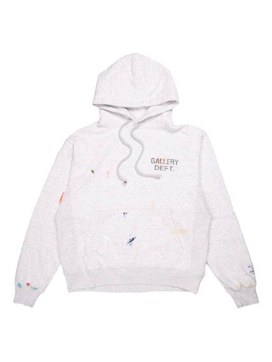 painted logo-detail hoodie