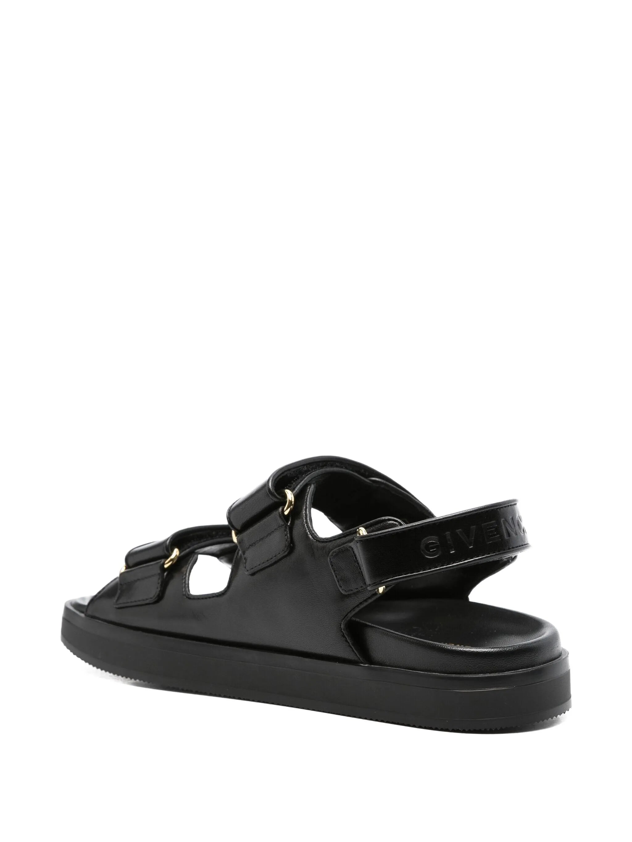 pattern double strap sandals
