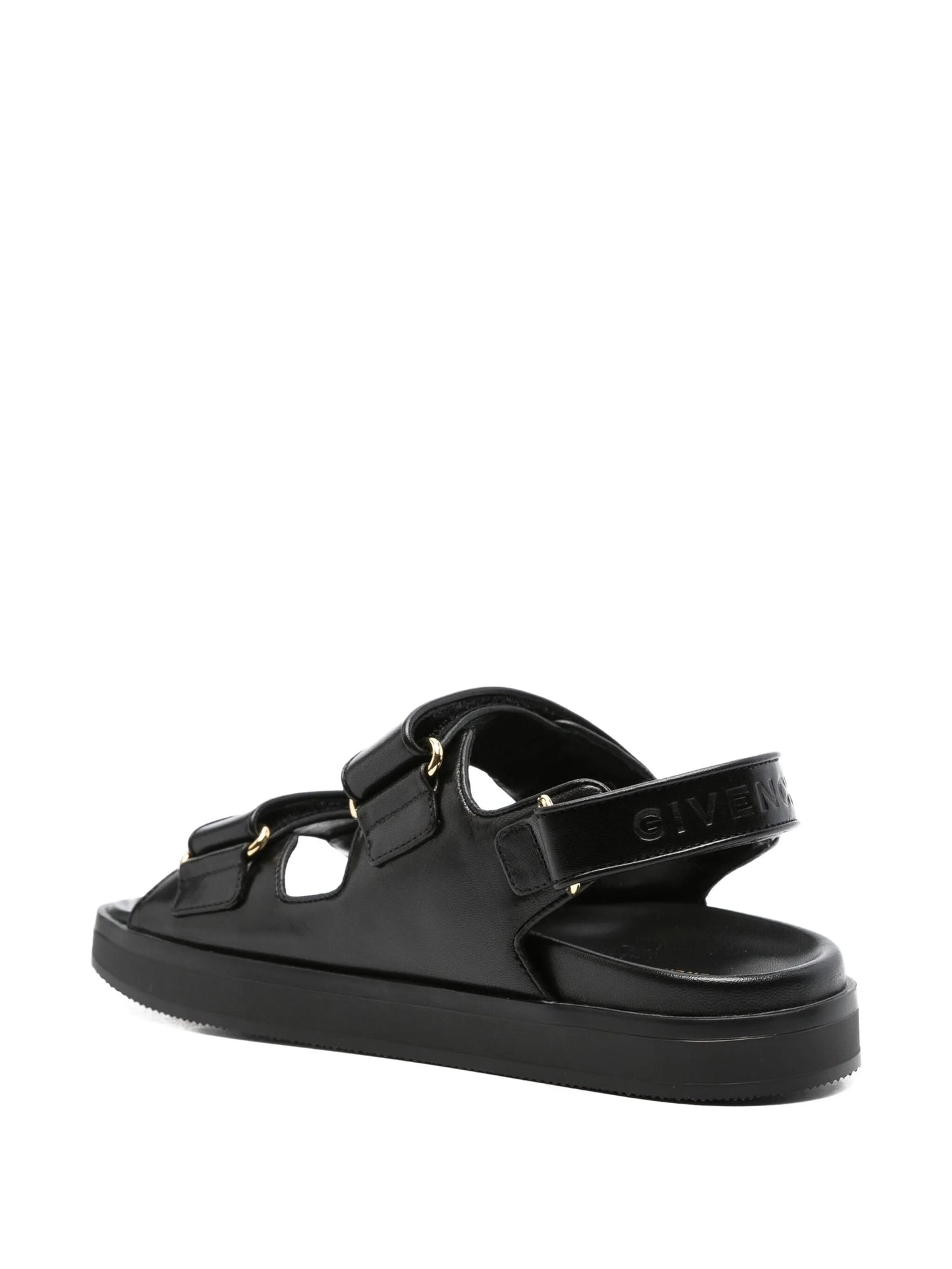 pattern double strap sandals