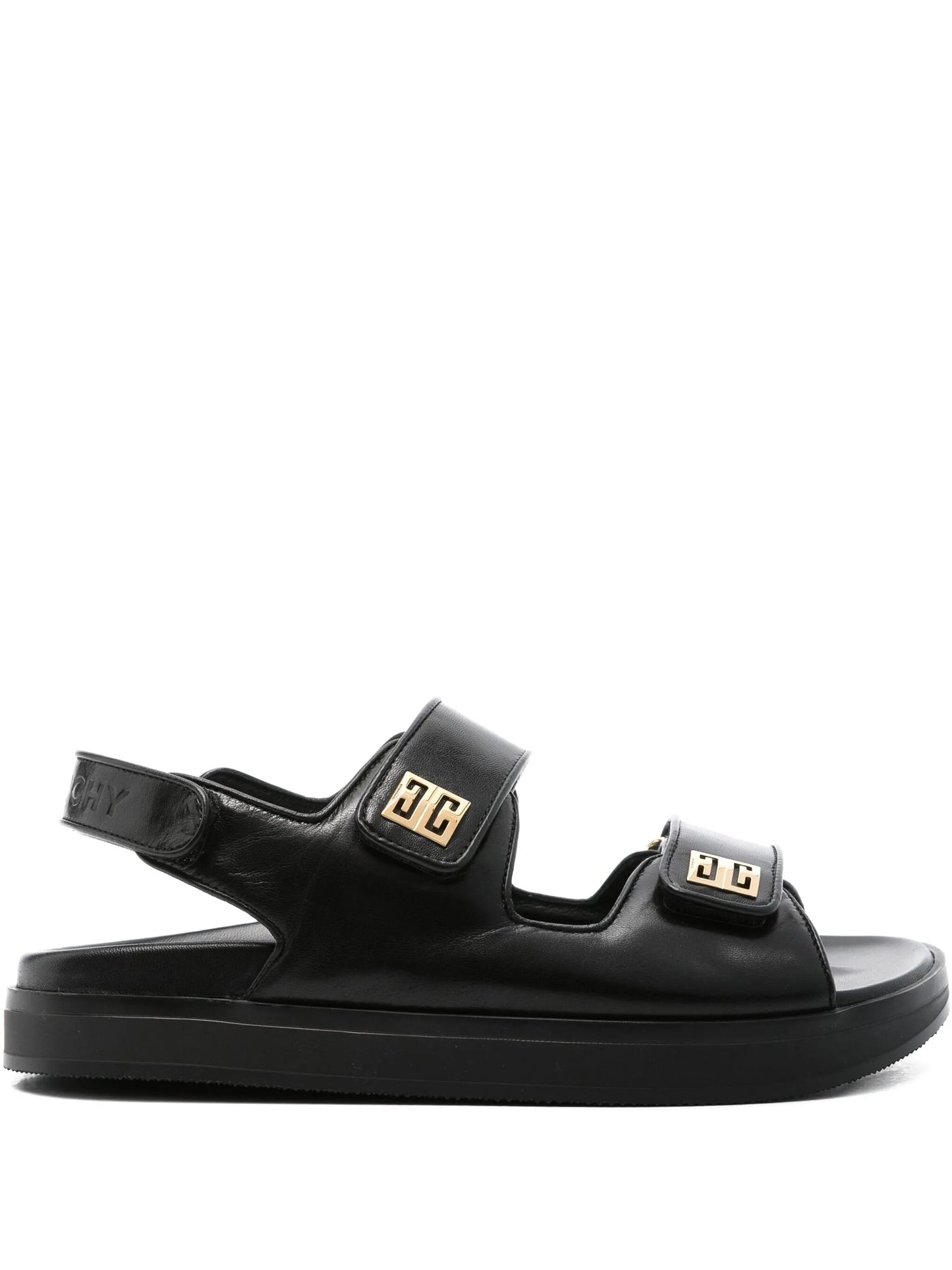 pattern double strap sandals