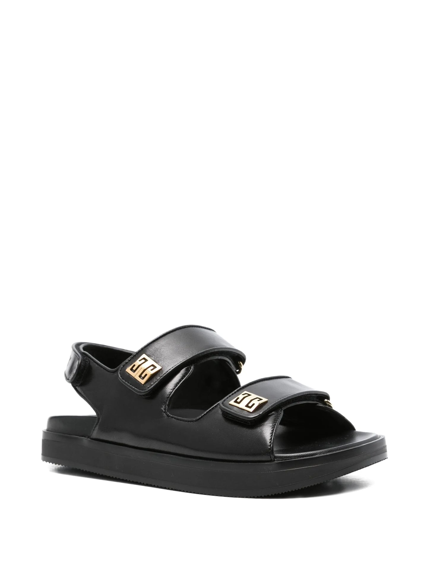 pattern double strap sandals