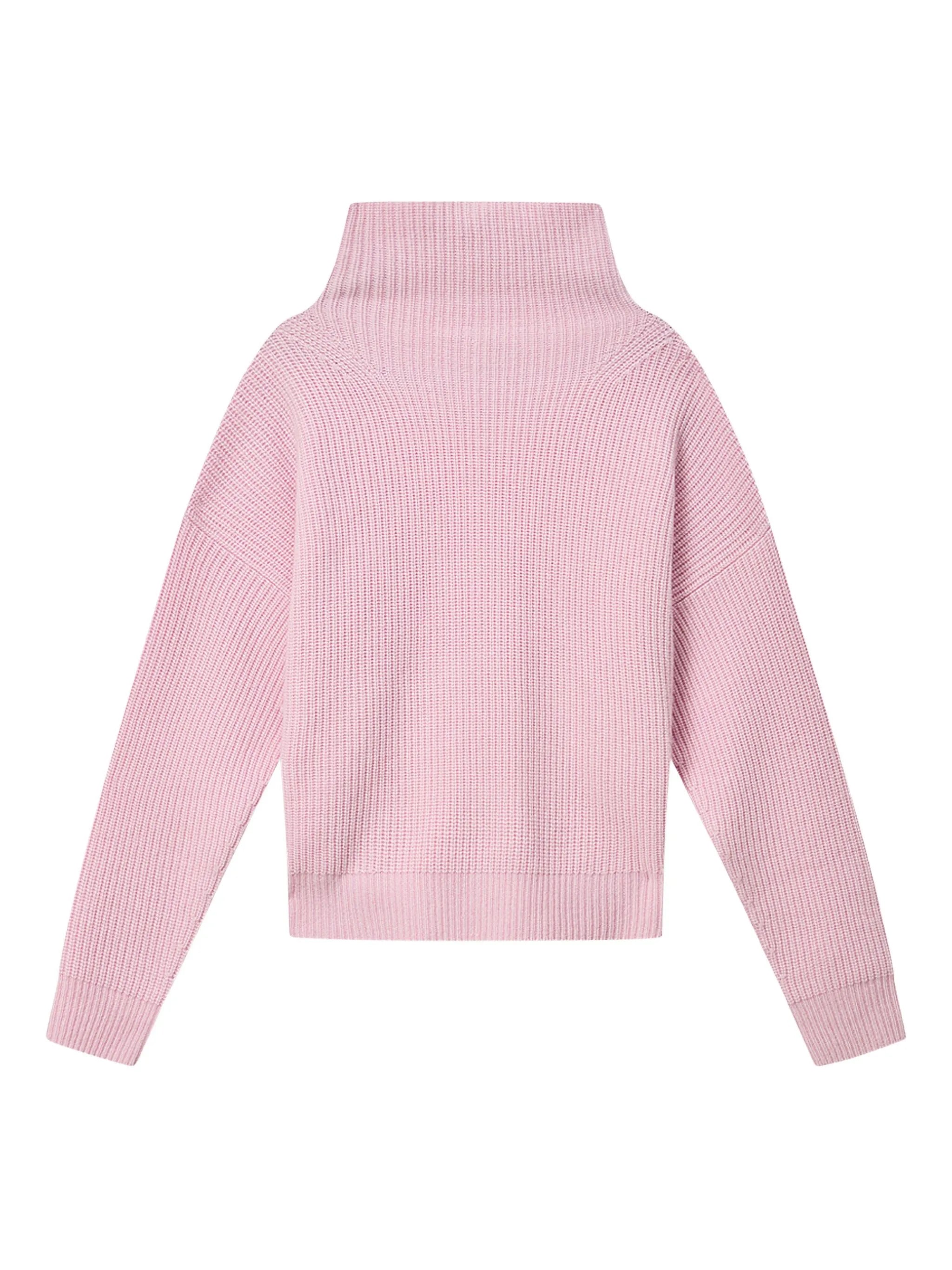 ribbed roll-neck brooke pullover