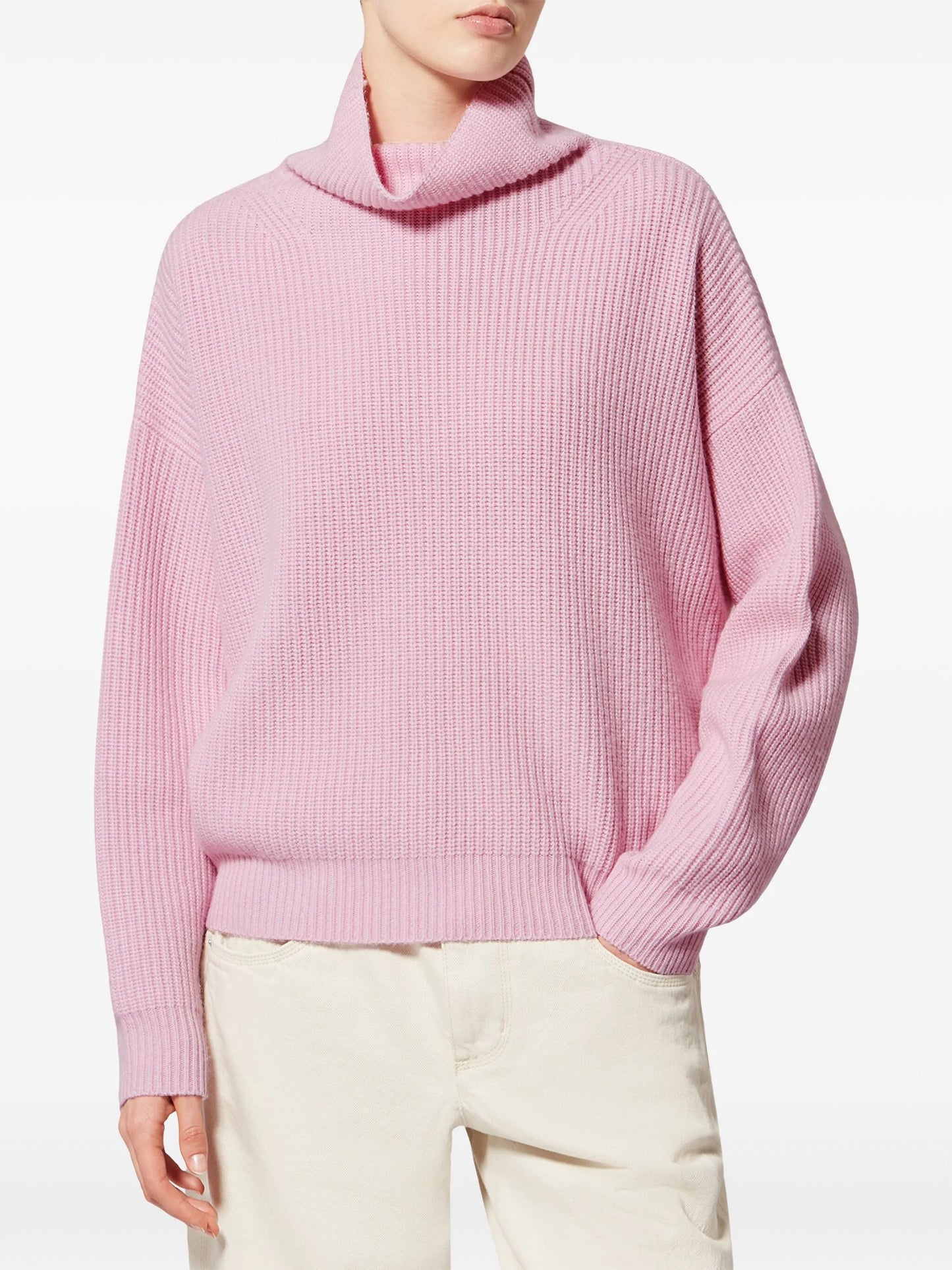 ribbed roll-neck brooke pullover
