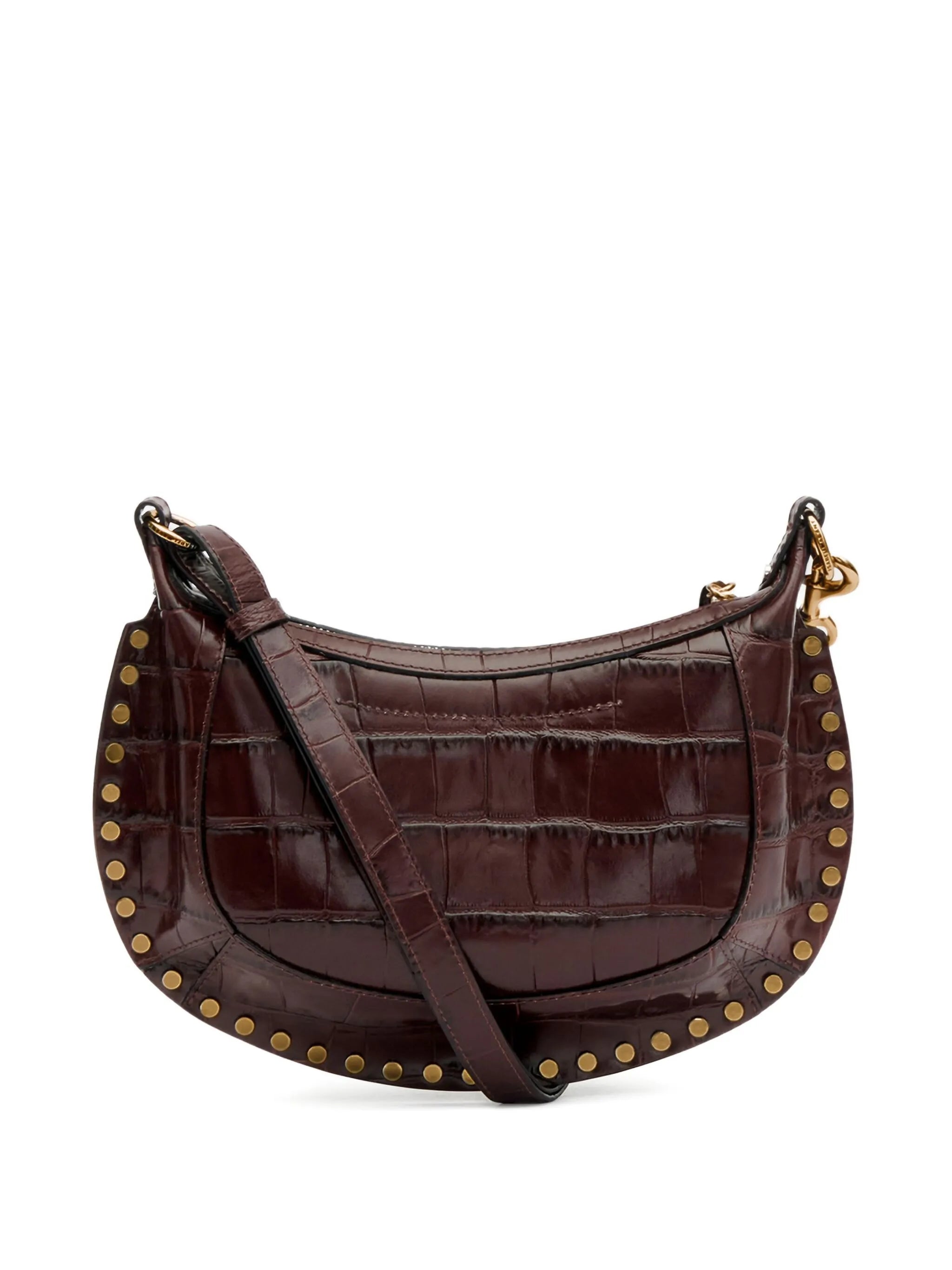 Oskan studded croc-embossed shoulder bag