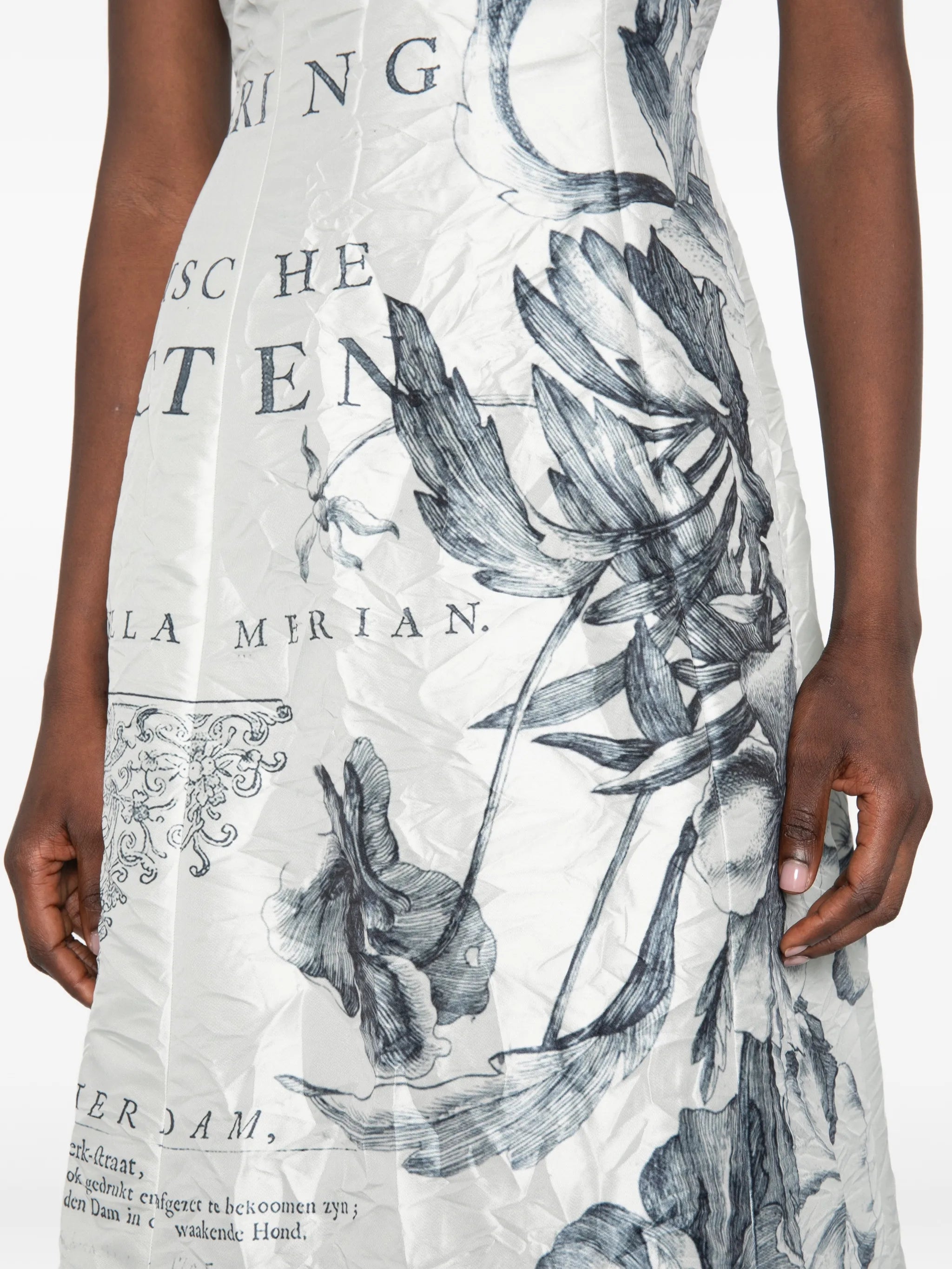 floral-print sleeveless midi dress