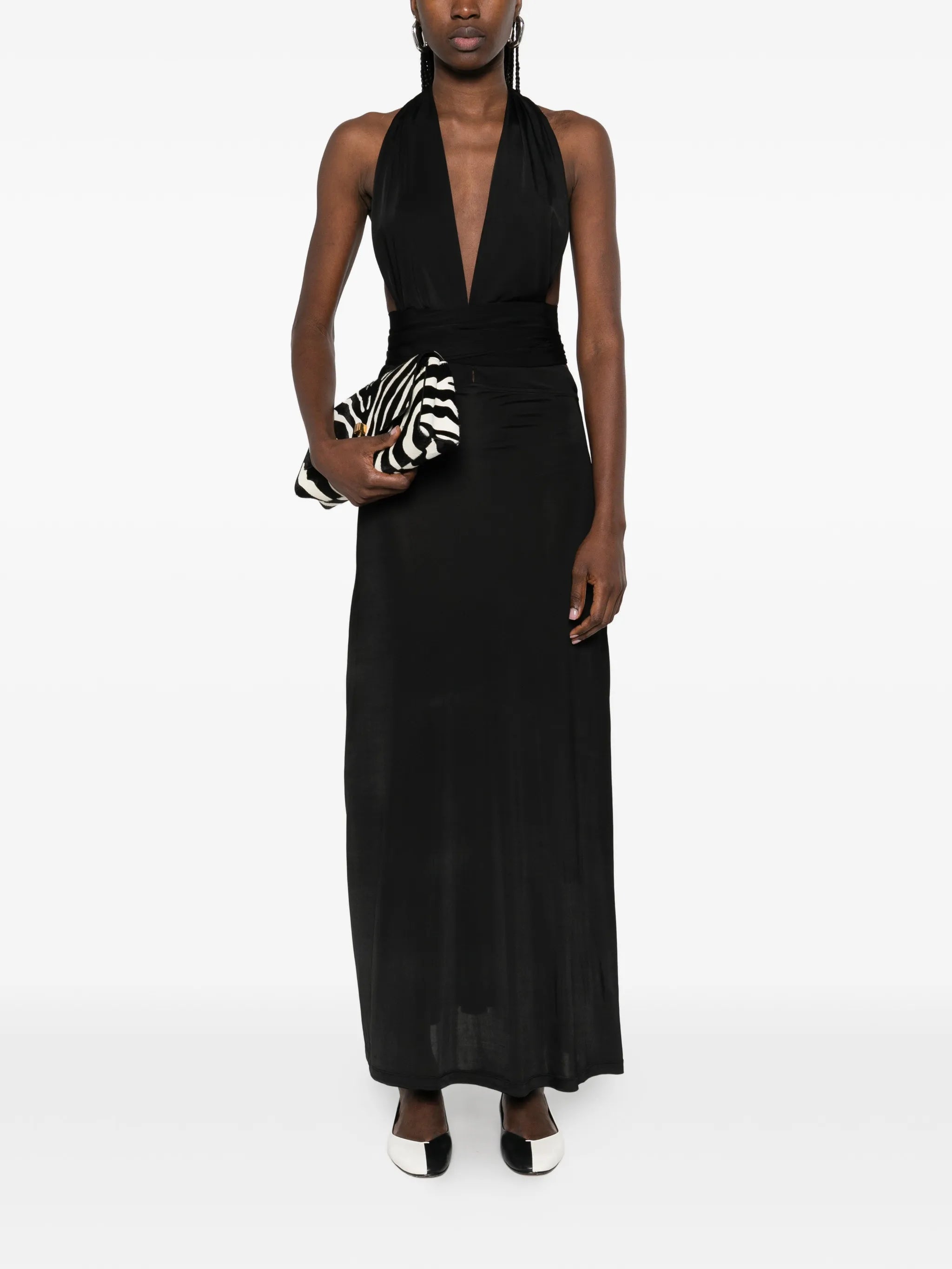 Zirra V-neck midi dress