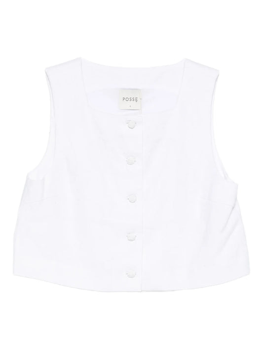 Rio button vest top