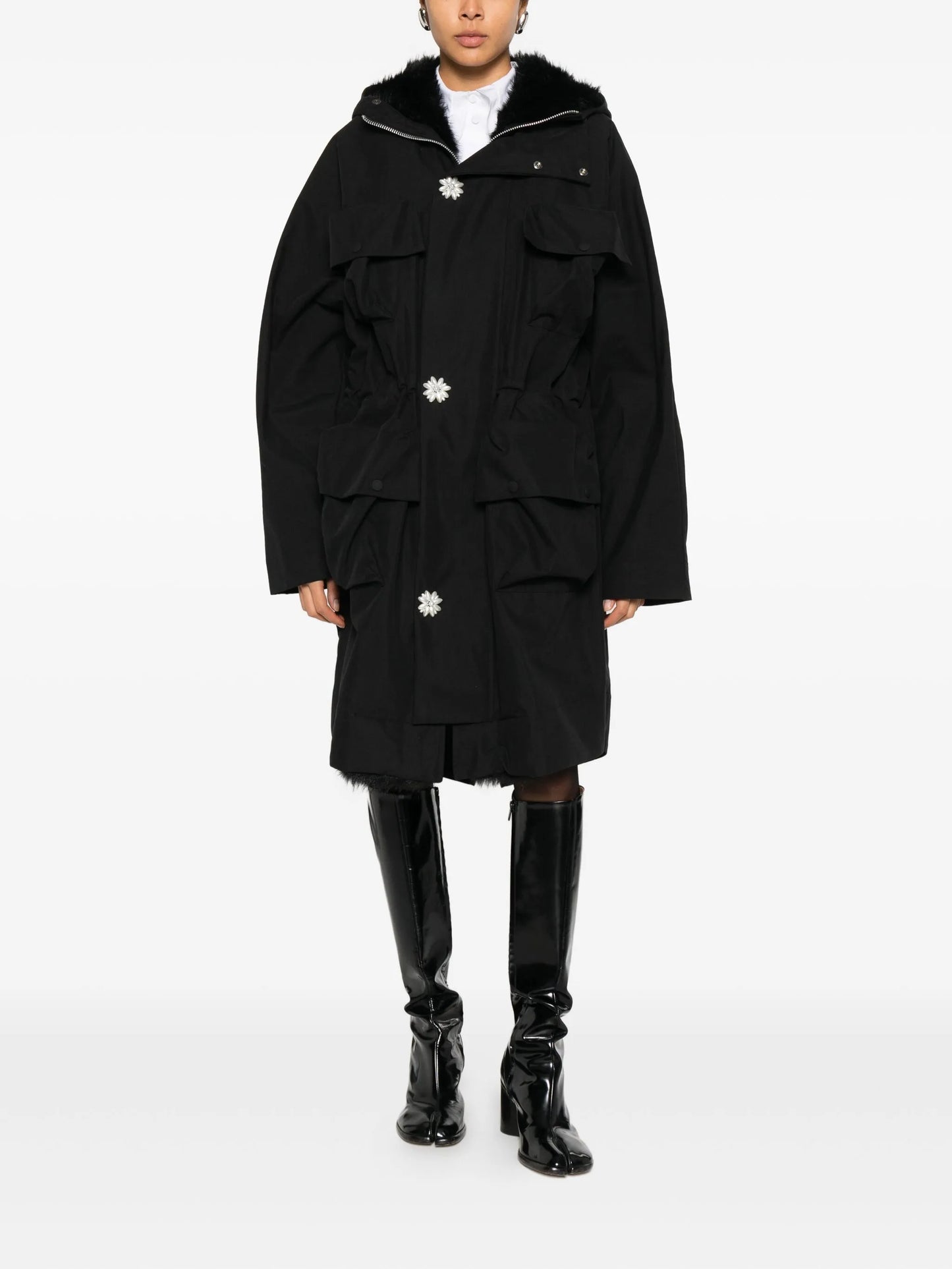 hooded parka coat
