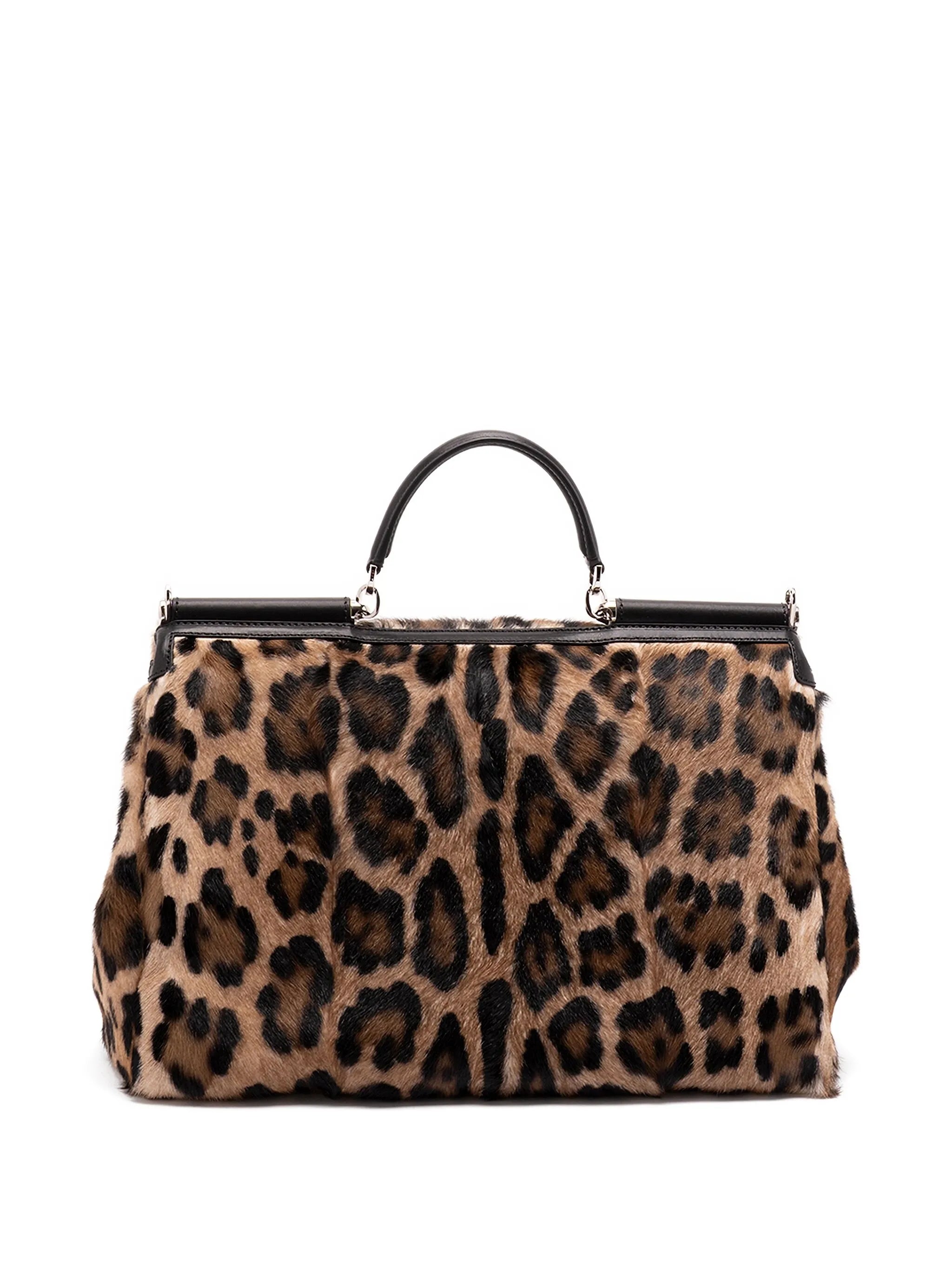 leopard-print tote bag