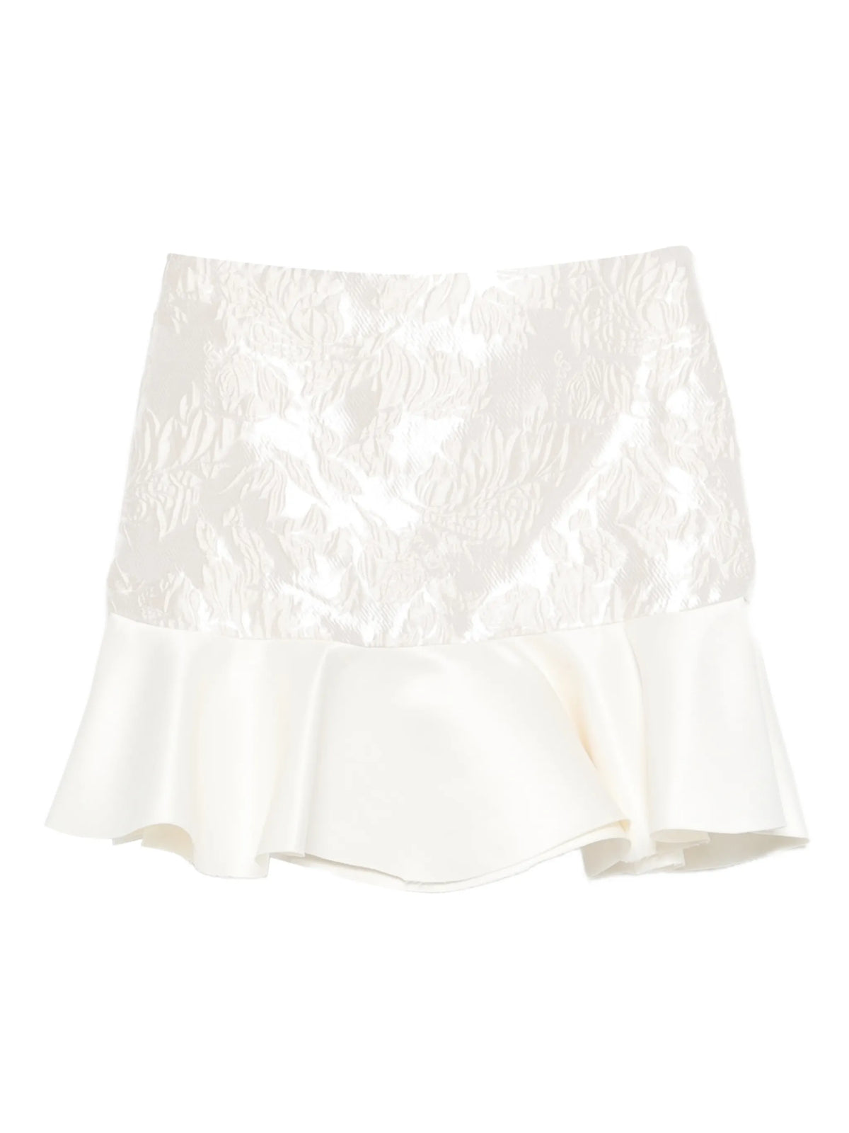 satin cloque mini skirts