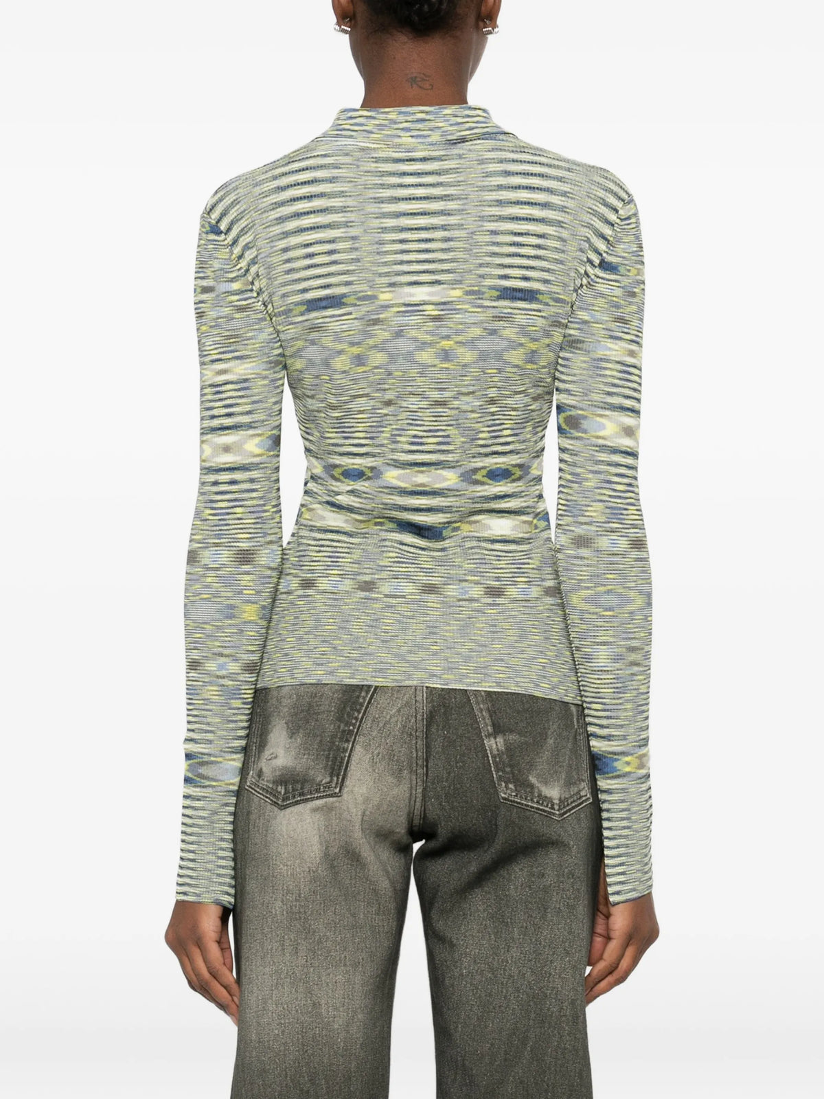 polo shirt in spacedyed knit