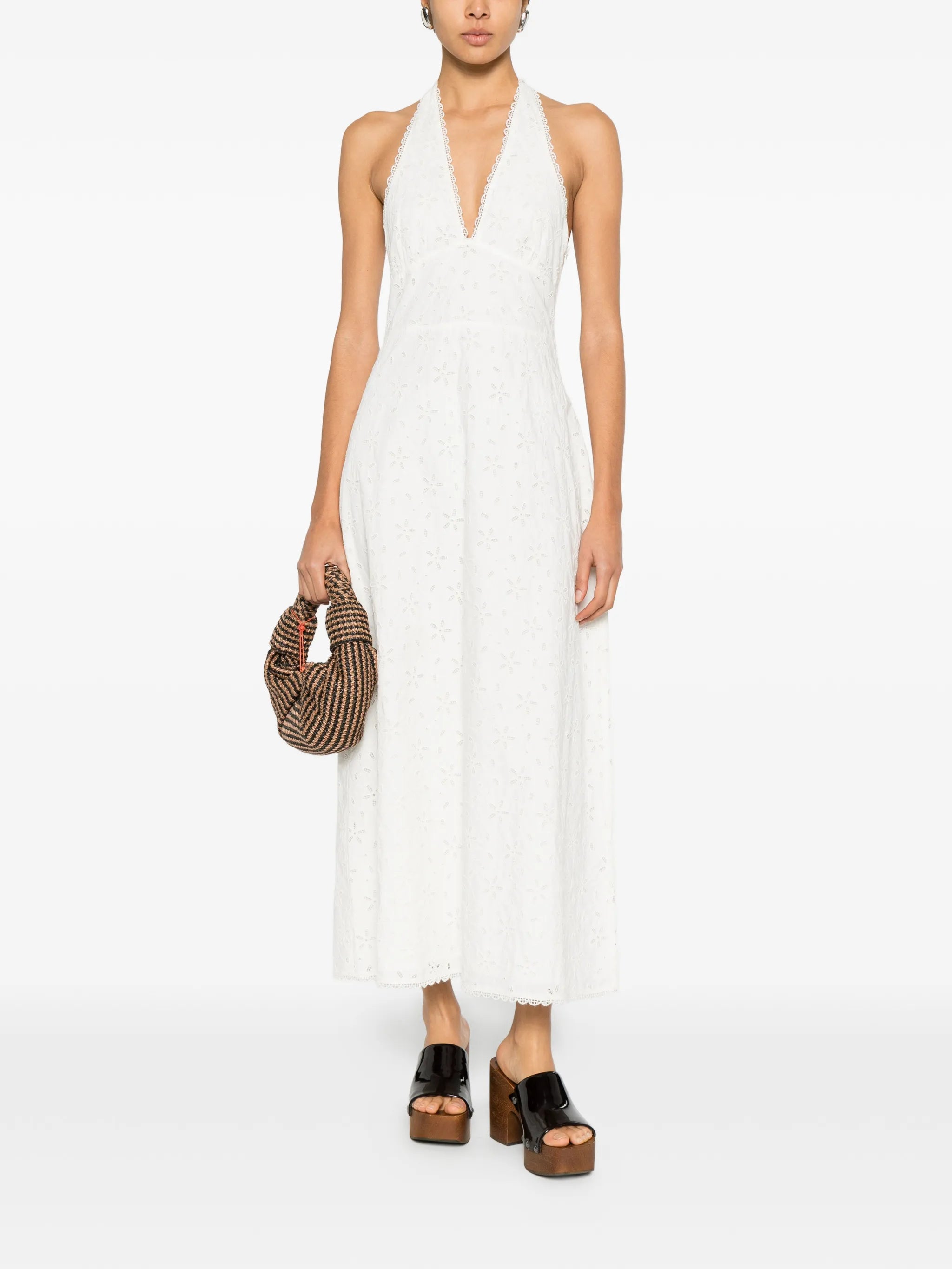 Salma halterneck midi dress