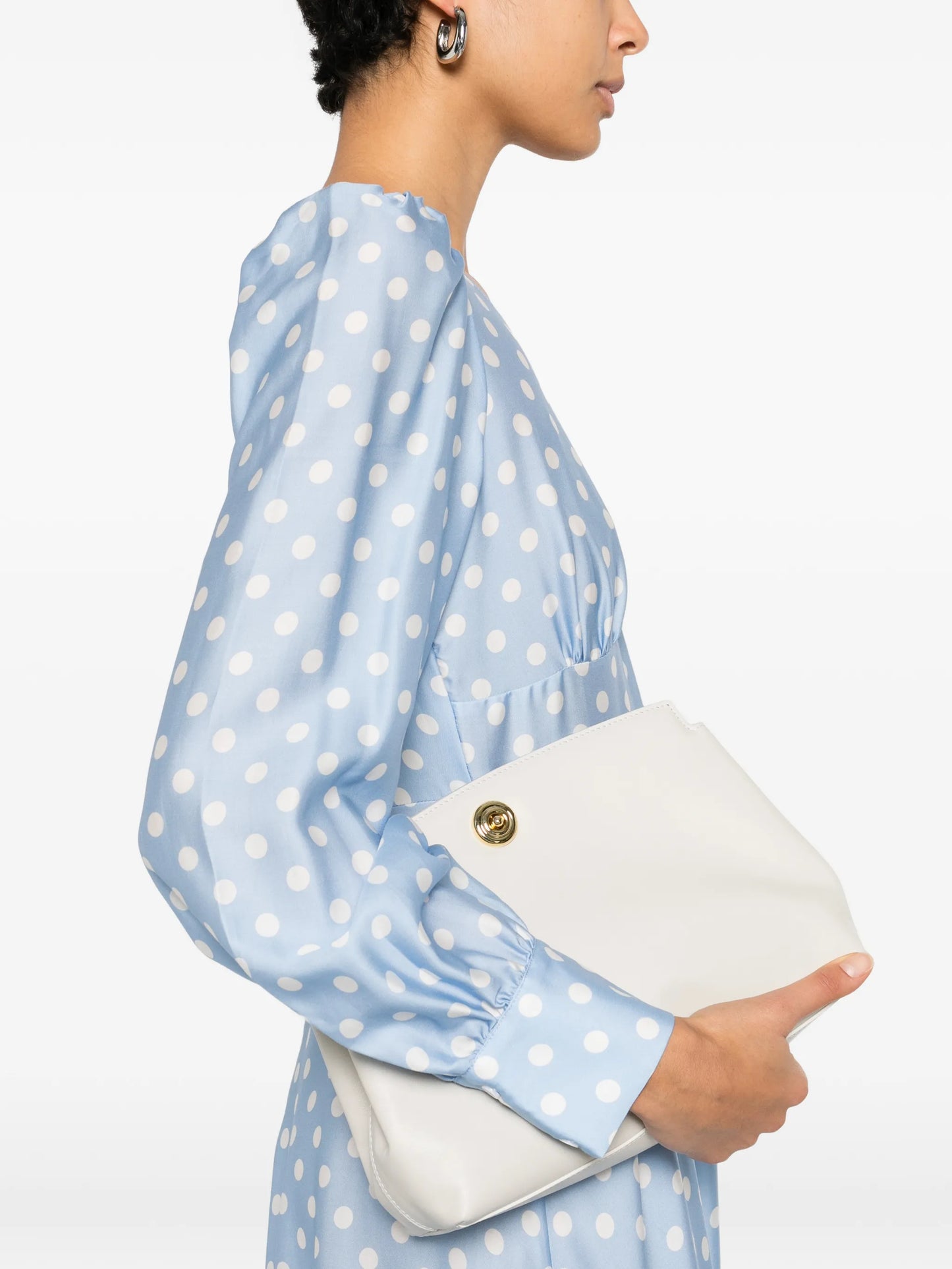 Tillie polka-dot V-neck maxi dress