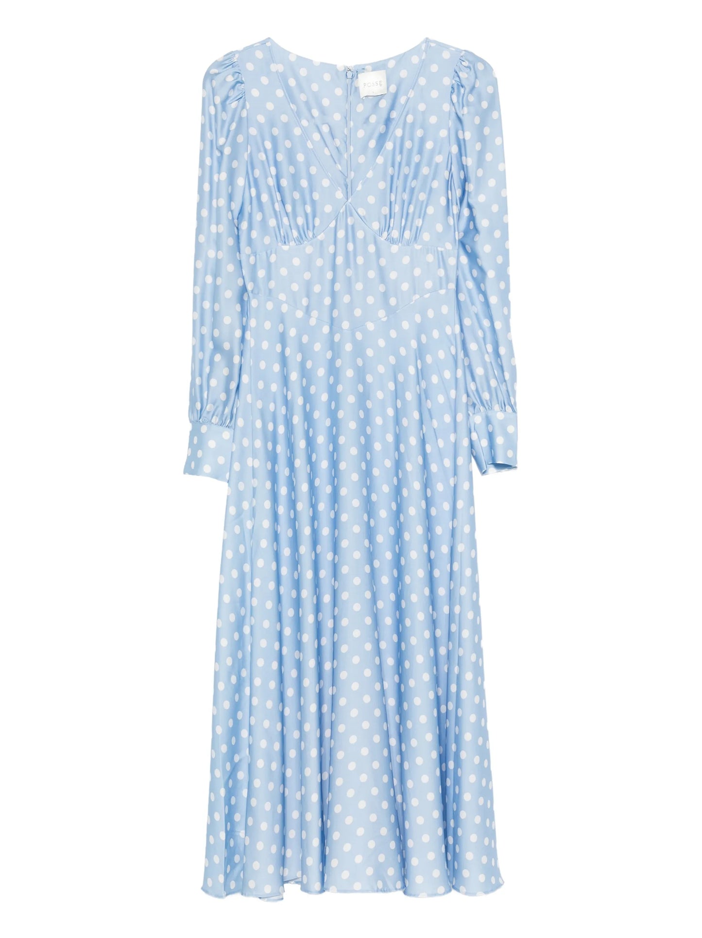 Tillie polka-dot V-neck maxi dress